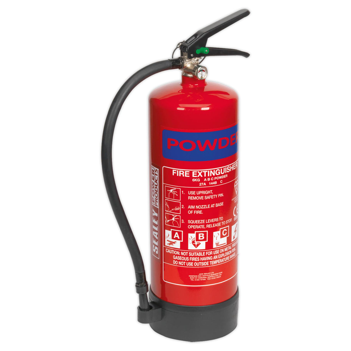 Sealey Fire Extinguisher 6kg Dry Powder