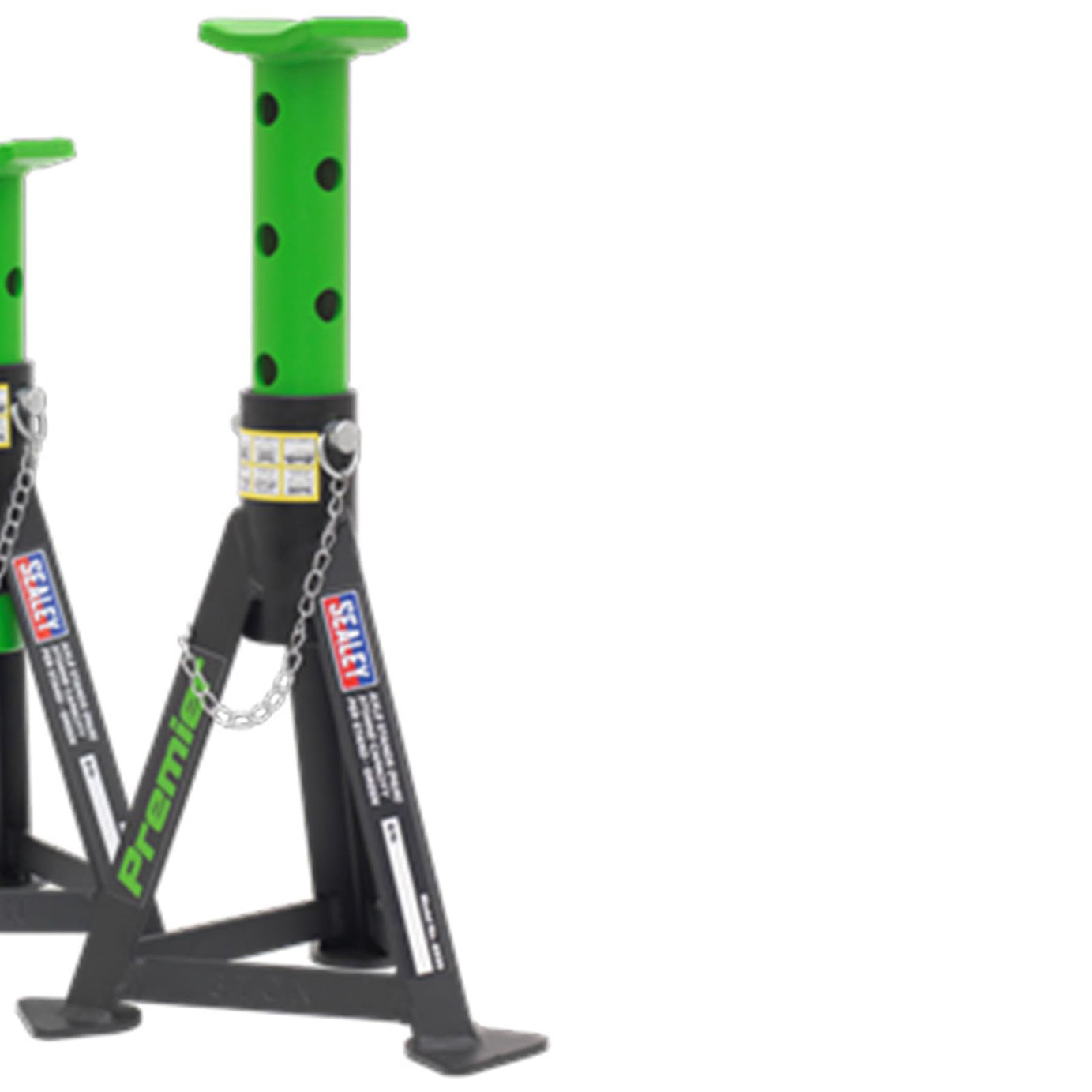 Sealey Axle Stands (Pair) 3tonne Capacity per Stand Green