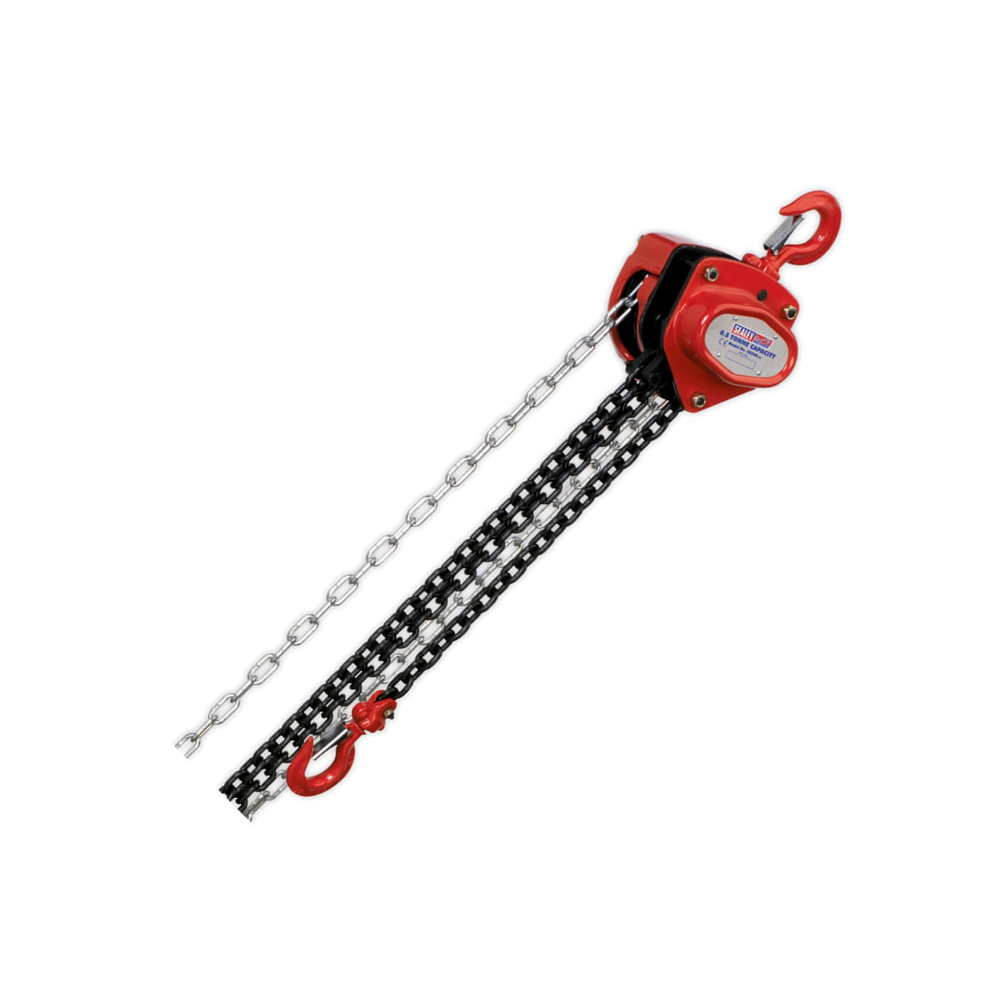 Sealey Chain Block 0.5tonne 2.5m Safety Latches - CB500