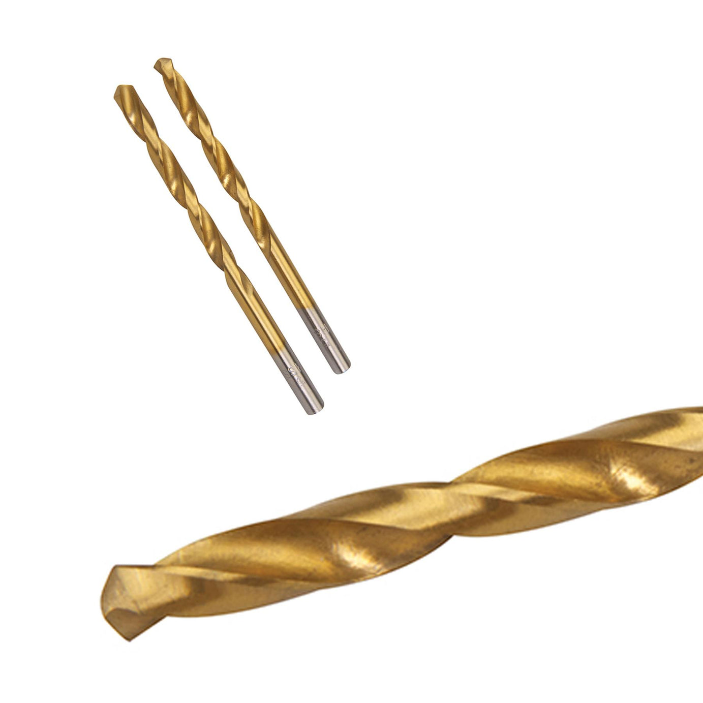 2Pk Hss Titanium-Coated Drill Bits 5.0mm Durable High Speed Metal Wood Plastic
