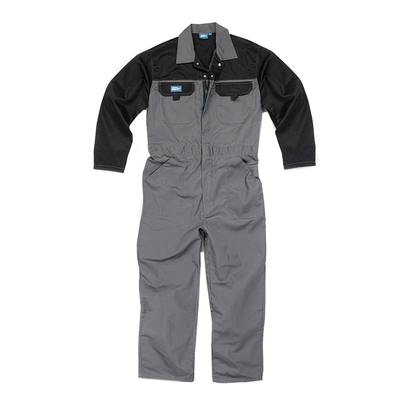 Tough Grit Men Zip Front Coverall Boilersuit Charcoal XS