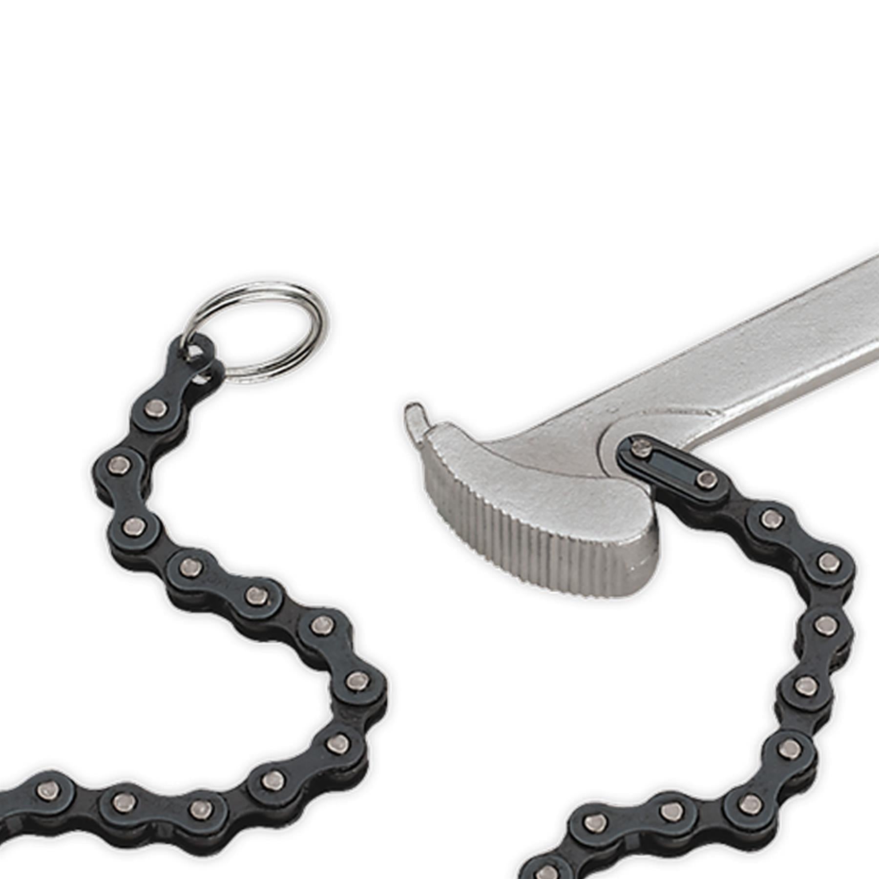 Sealey Oil Filter Chain Wrench Ø60-140mm Capacity