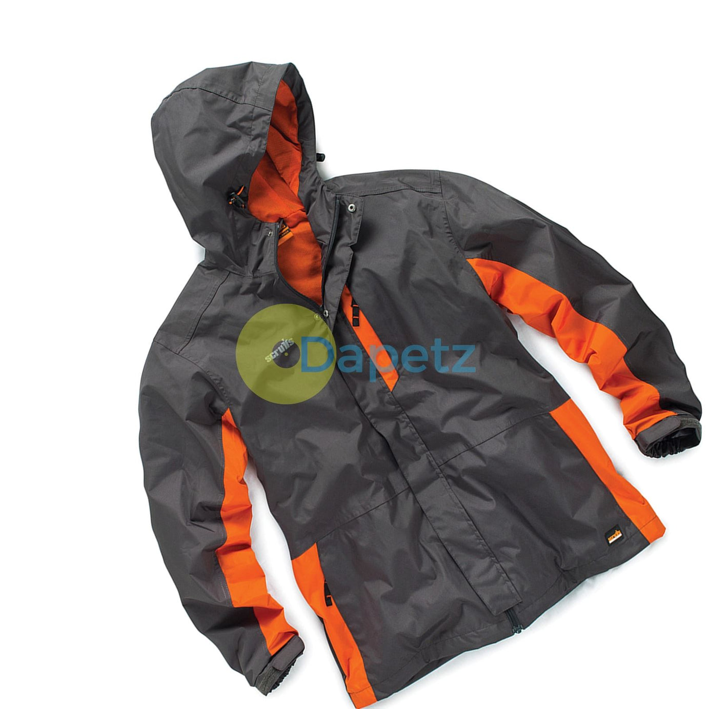 Worker Jacket All Weather Waterproof Jacket Hardwearing Nylon Fabric Charcoal L