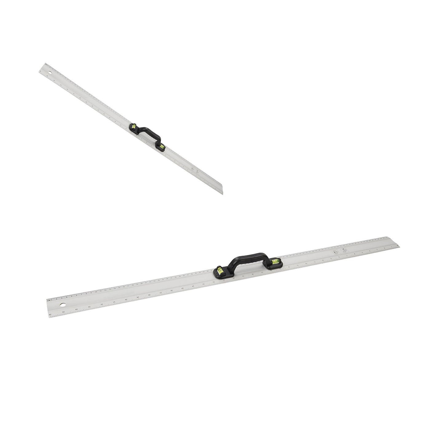 Aluminium Rule Spirit Level Ruler Straight Edge - 900mm With Rebated Edge