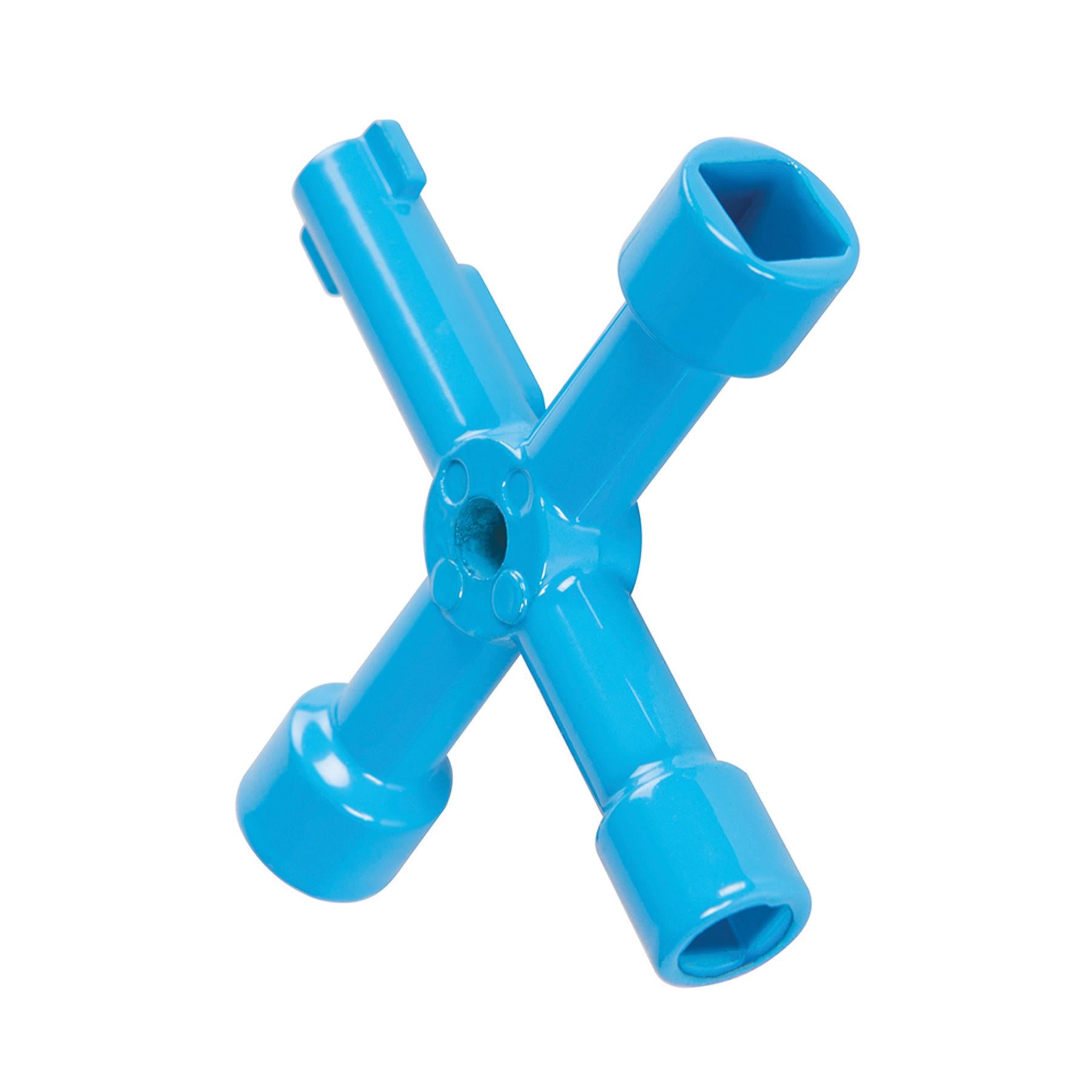 4-Way Utilities Key 70mm DIY Tools Durable Die Cast Zinc Construction