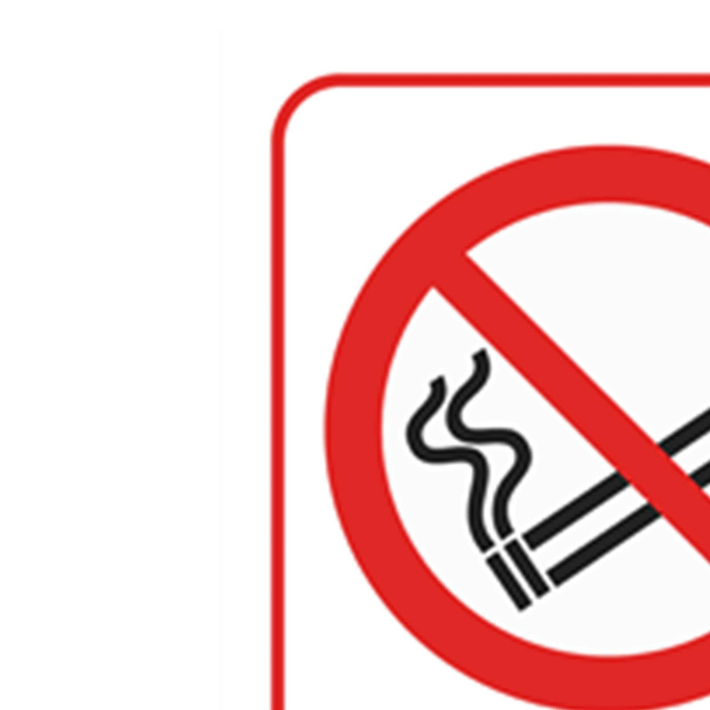 Safety Sign - No Smoking (On Premises) - Plastic - Pk of 10. Sealey
