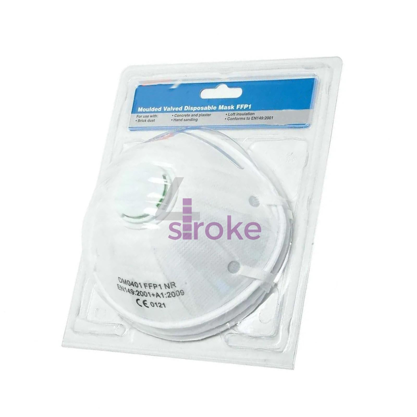 Disposable Face Mask Dust Respirator Moulded Valved FFP1 N80 Protection 9 Pcs