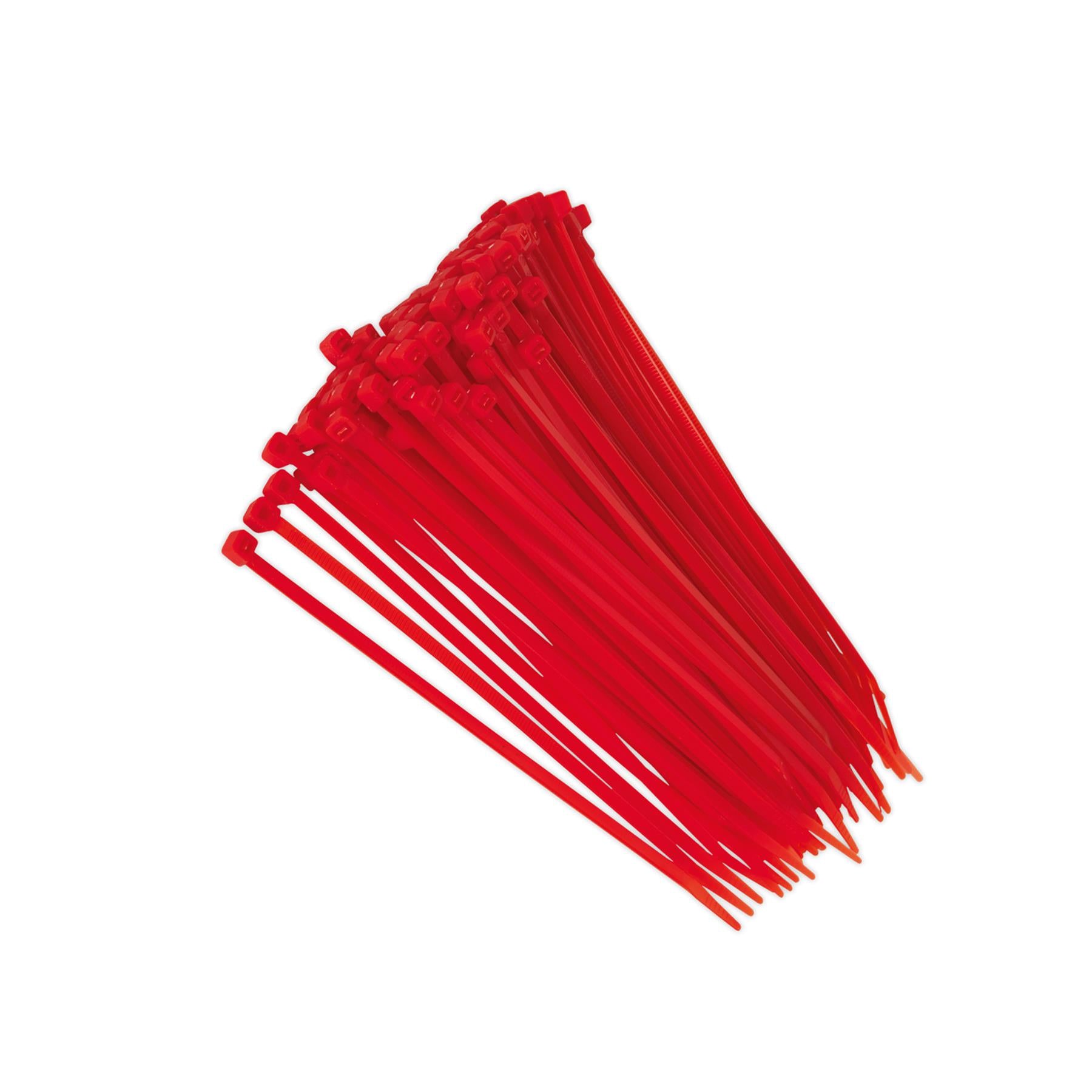 Sealey Cable Tie 200 x 4.4mm Red Pack of 100