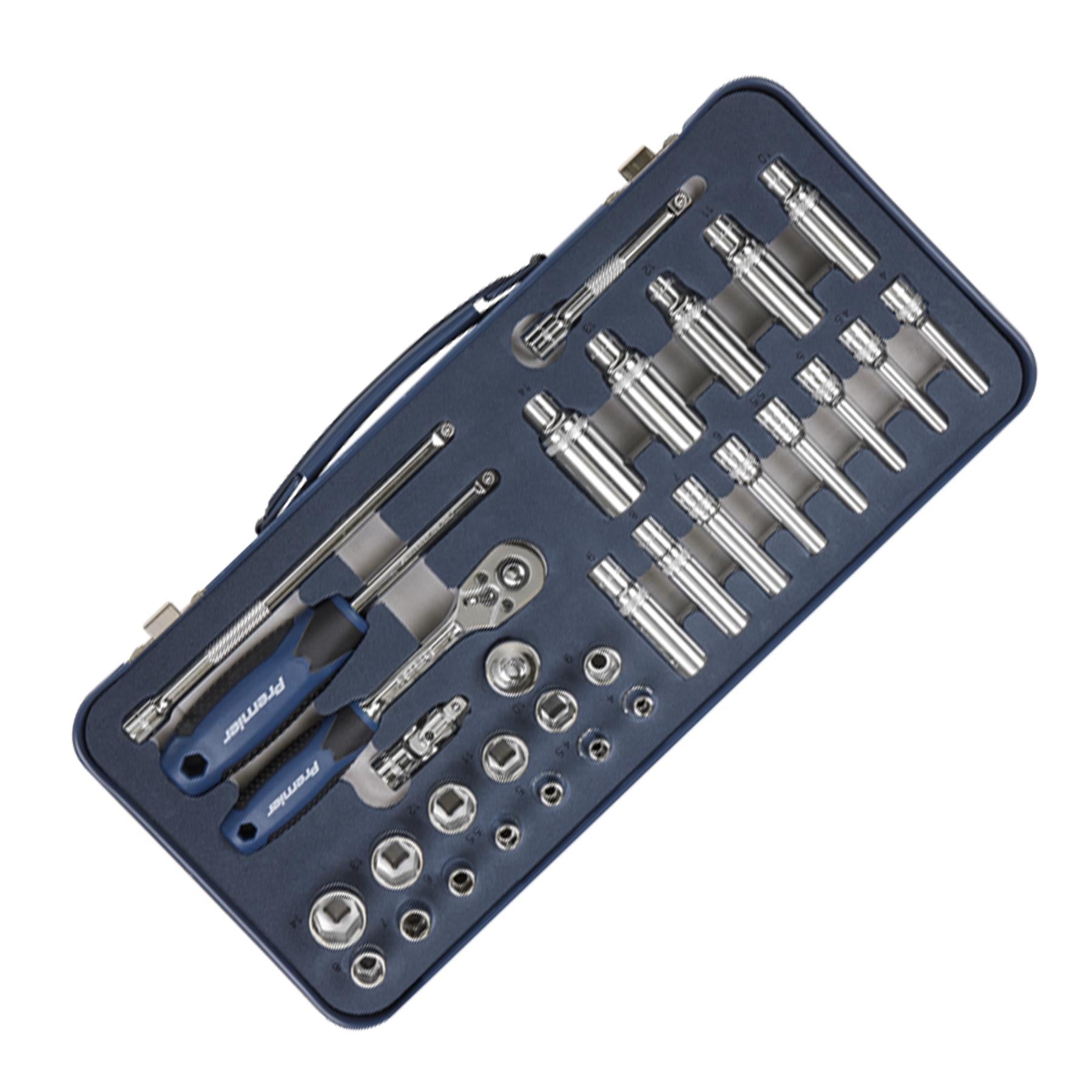 Sealey Socket Set 32pc Professional Lock-On Socket Set 1/4"Sq Drive Metric 6pt