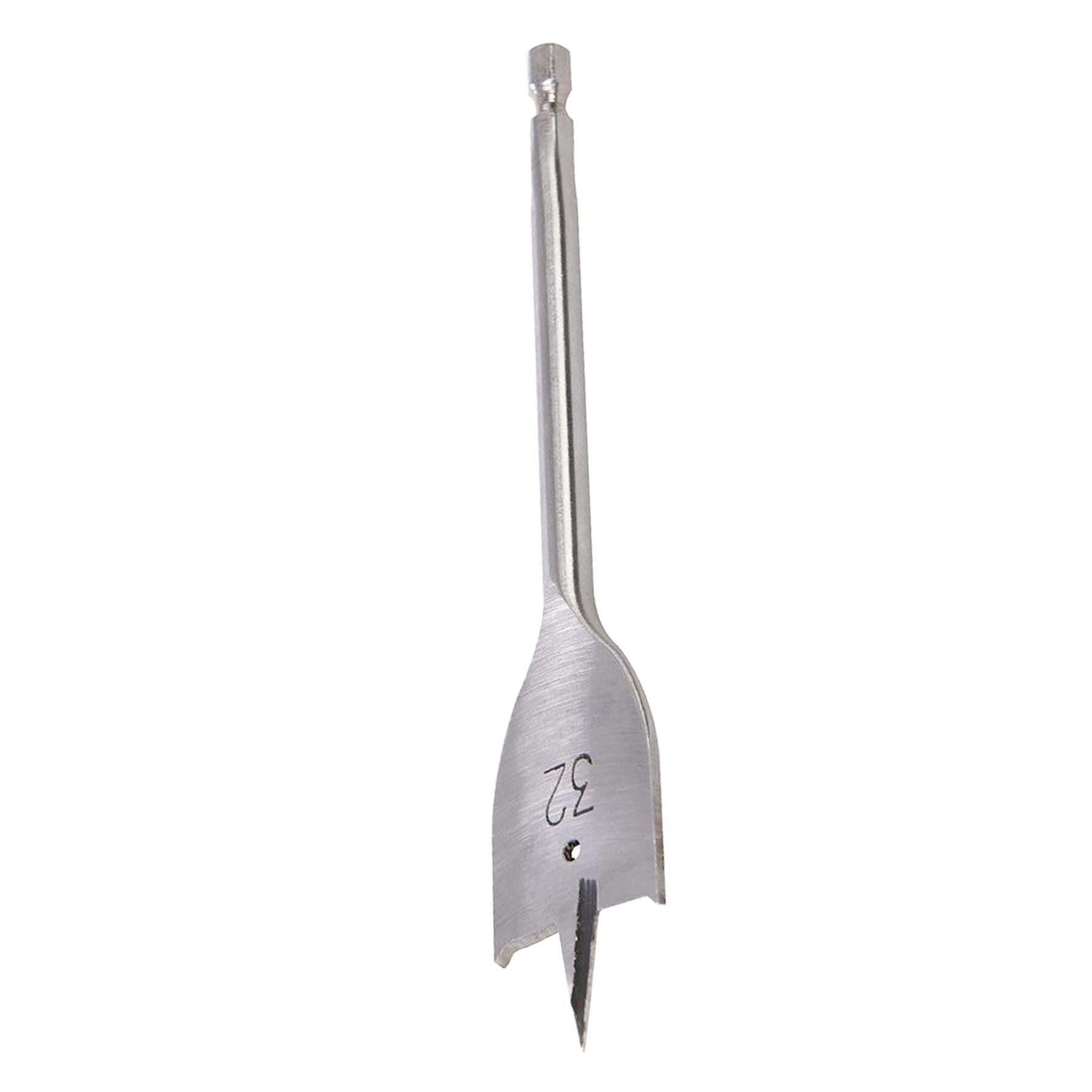 Flat Wood Drill Bit Set Titanium Hole Cutter Borer  Silver 32mm