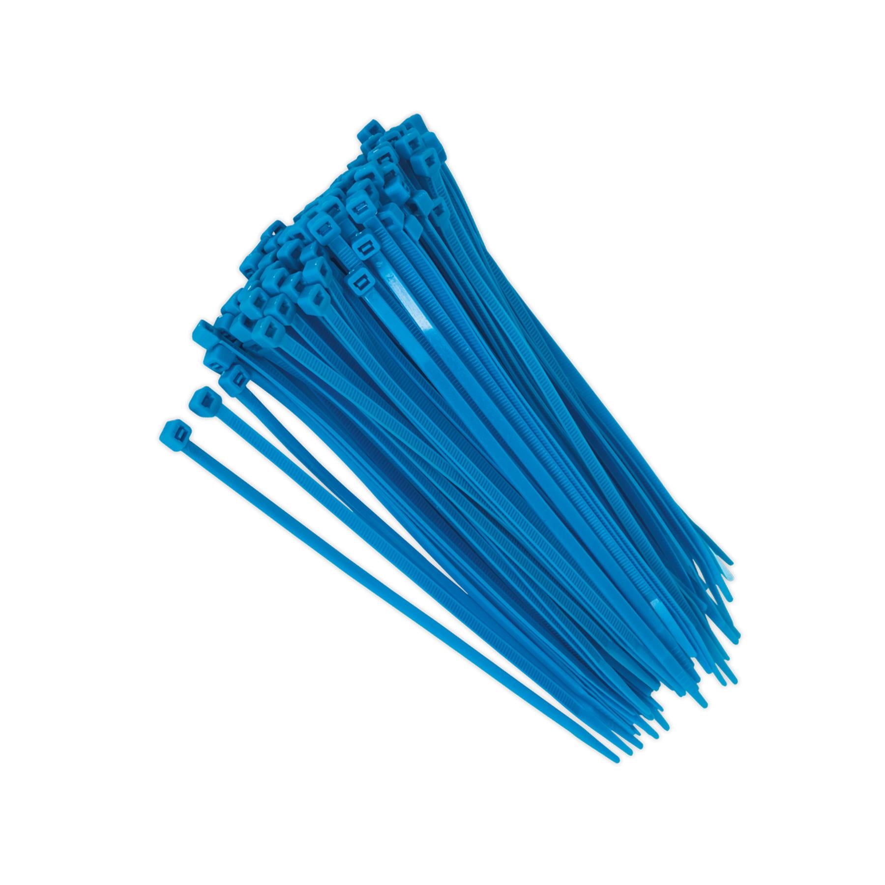 Sealey Cable Tie 200 x 4.8mm Blue Pack of 100