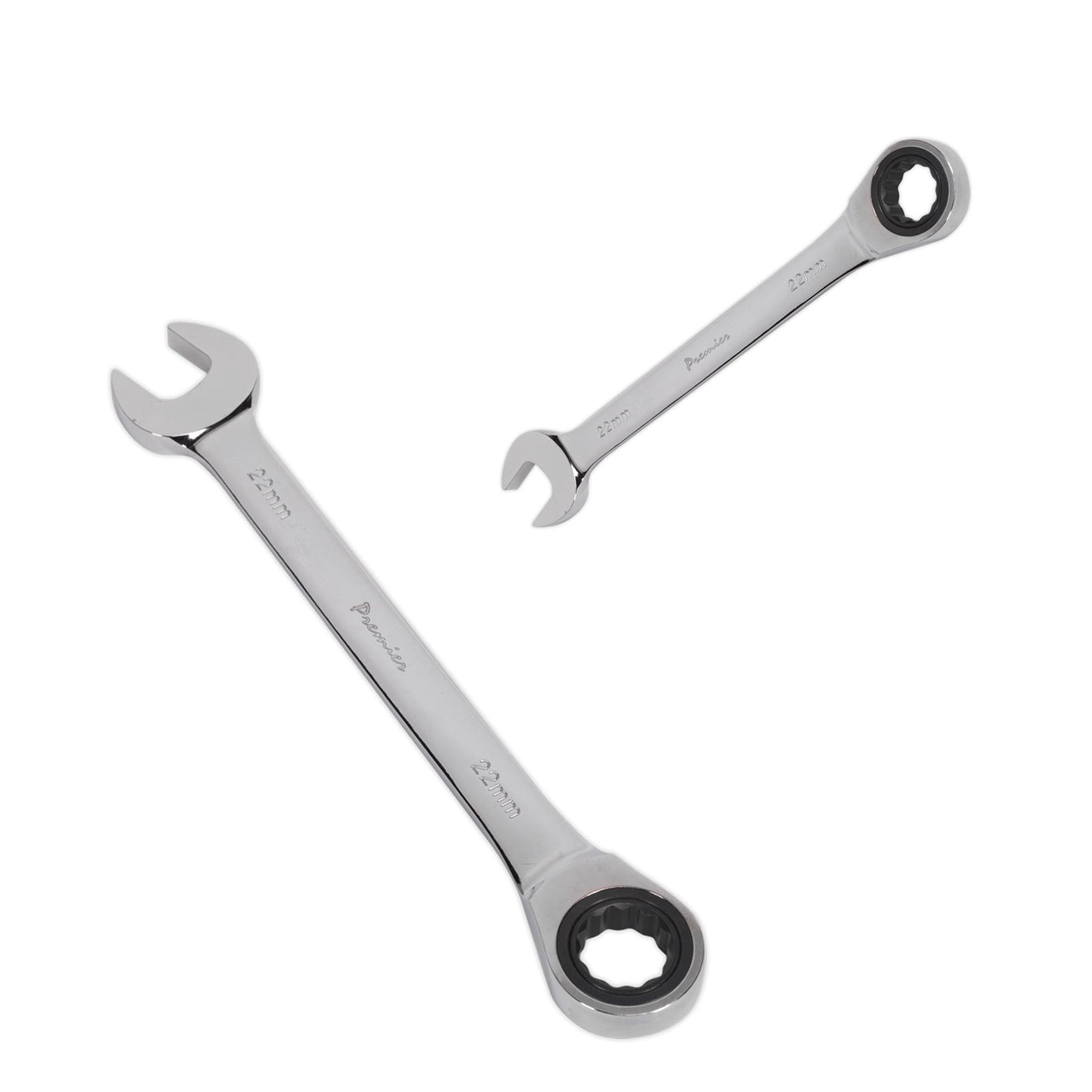 Sealey Ratchet Combination Spanner 22mm Chrome Vanadium Steel