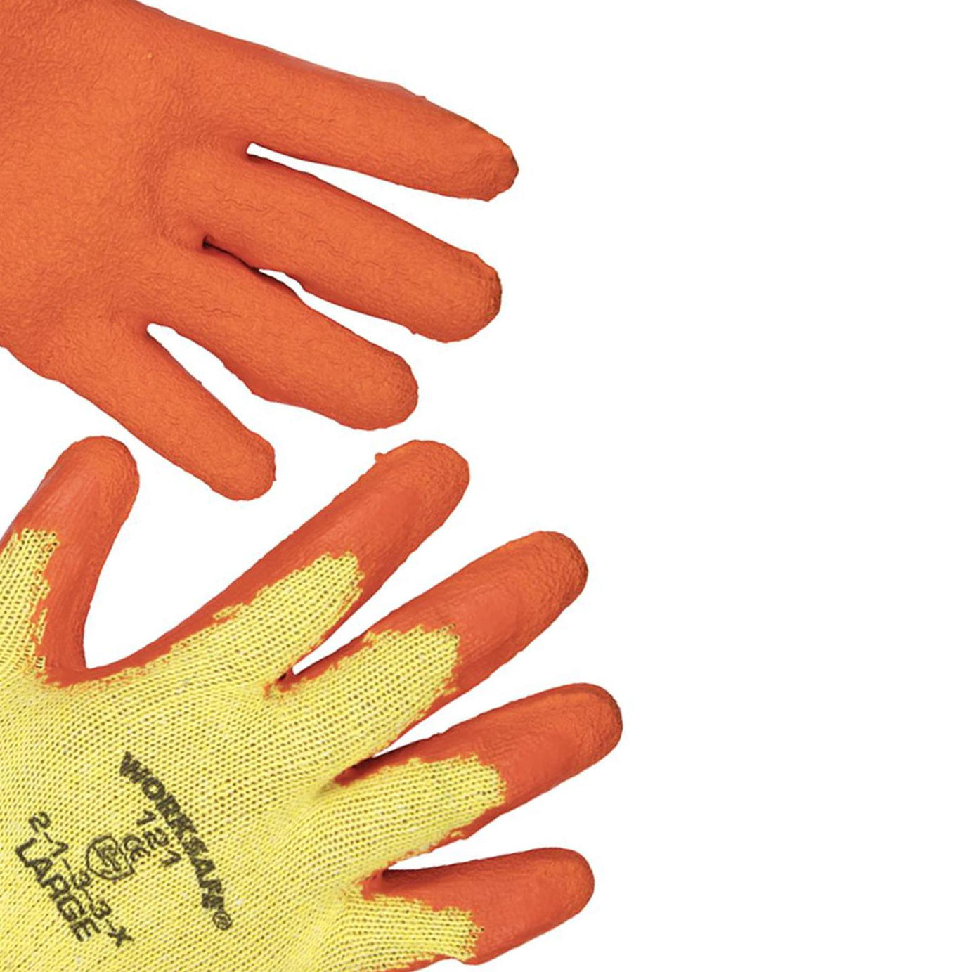 Sealey Latex Coated Work Gloves Builder Gardening Safety Grip Large 12 Pairs