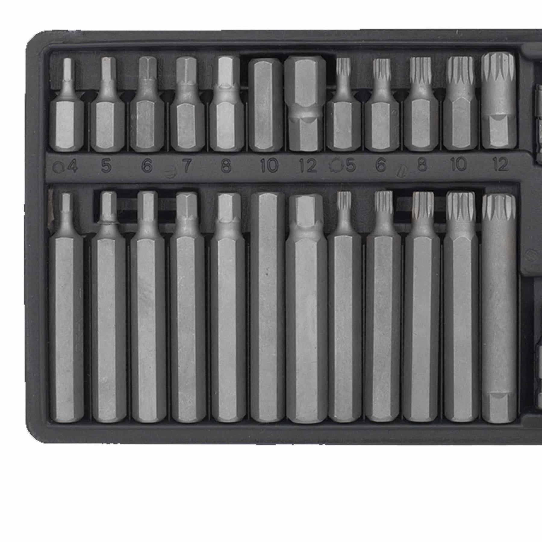 Sealey TRX-Star/Hex/Spline Bit Set 40pc 3/8" & 1/2"Sq Drive