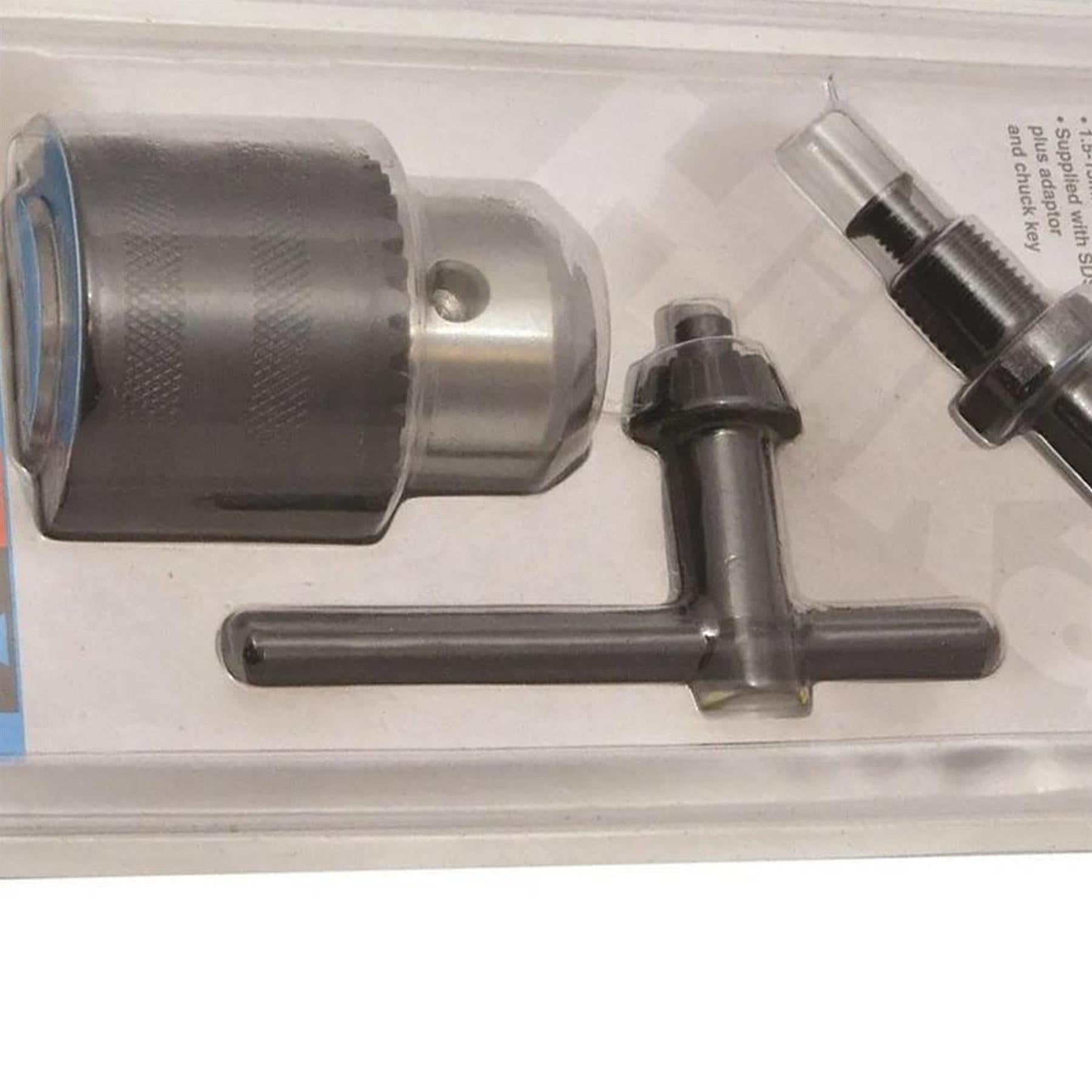 13mm 1/2" UNF Drill Chuck with SDS Shaft Adaptor and Chuck Key by Hilka