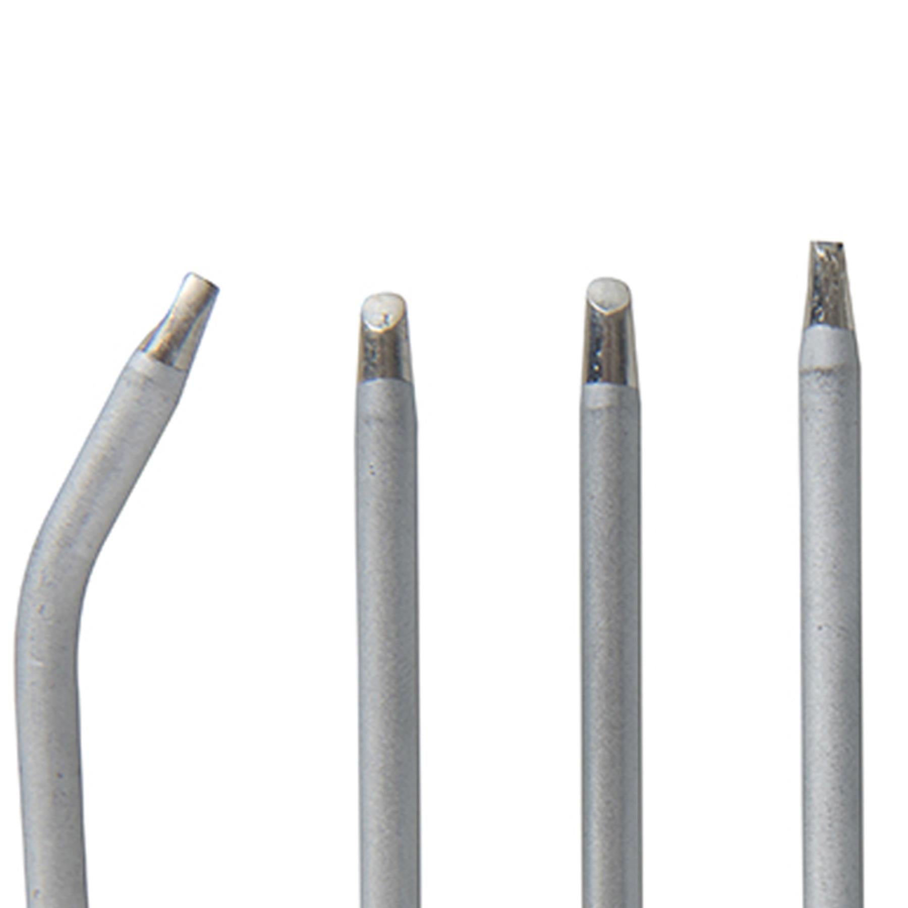 10Pc Soldering Iron Tip Set 3.8mm Diameter Point Chisel Replacement 40W Tip Set