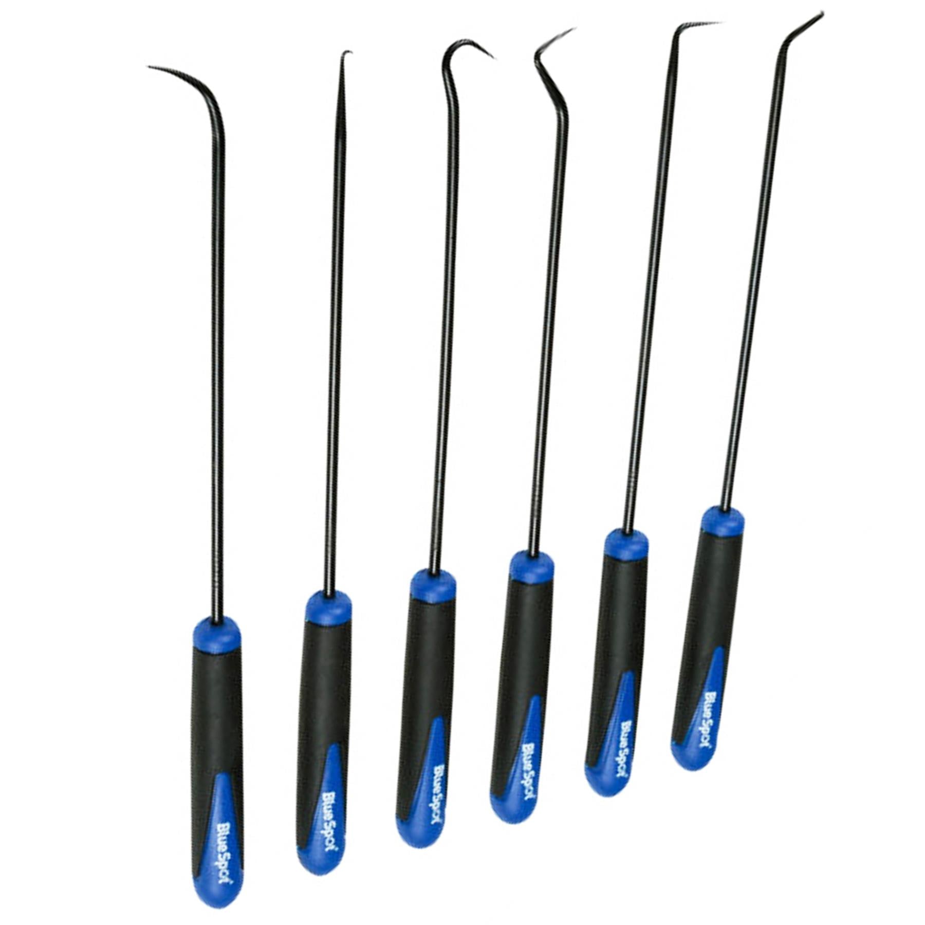 BlueSpot 6 Piece Long Reach Hook & Pick Set O Ring