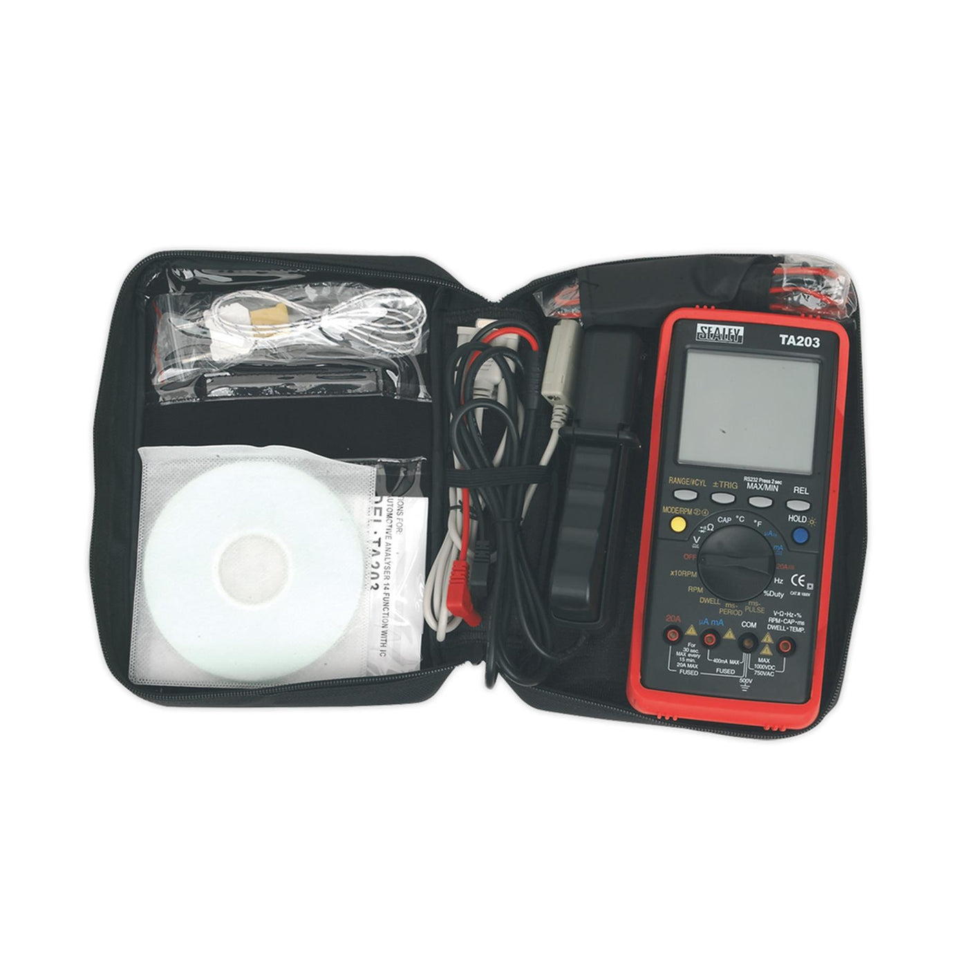 Sealey Digital Automotive Multimeter 15-Function Bar Graph/PC Link