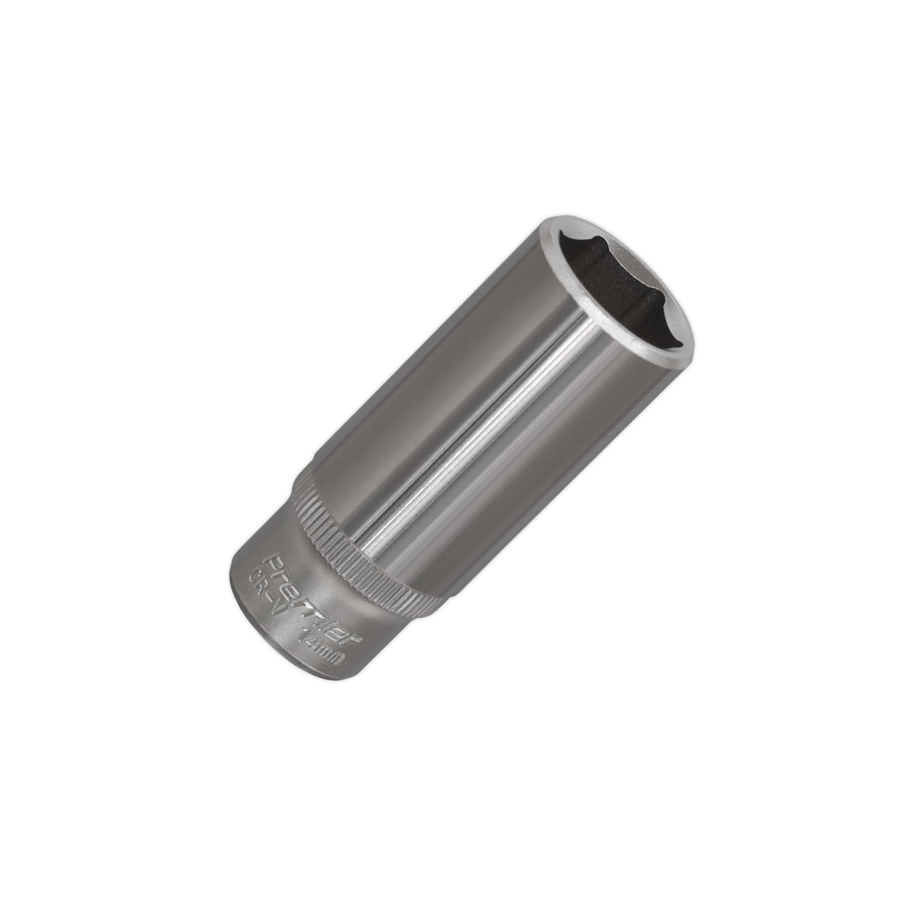 Sealey WallDrive® Socket 14mm Deep 1/4"Sq Drive