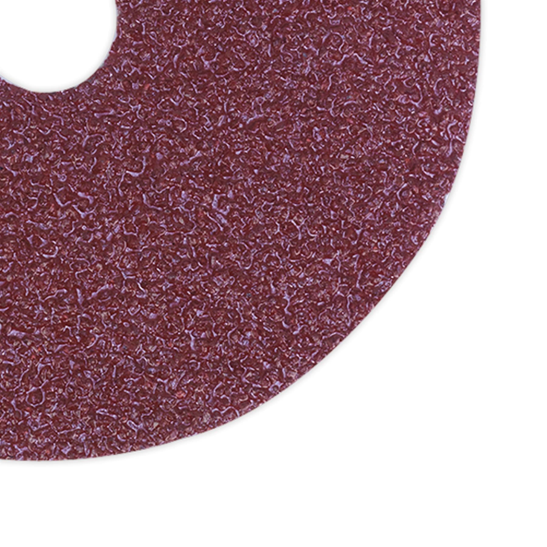 Sealey Sanding Disc Fibre Backed �100mm 36Grit Pack of 25
