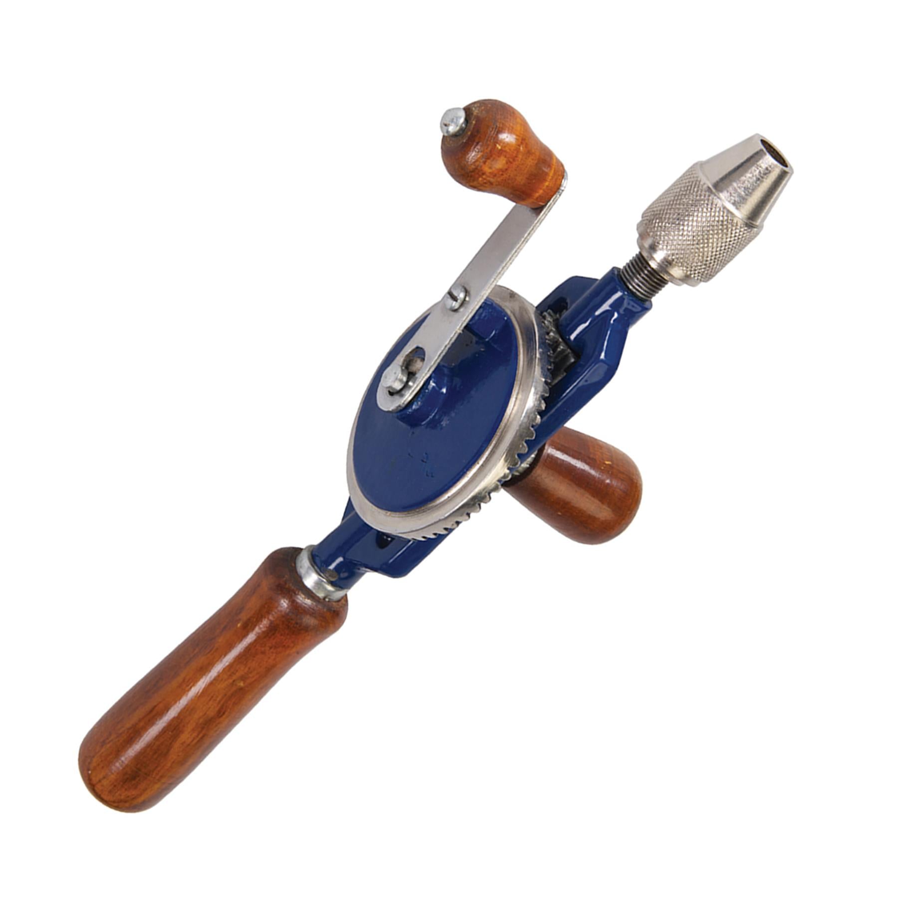 Double Pinion Hand Drill 290mm Hardwood Handles Fitted With Hand Tightened Chuck