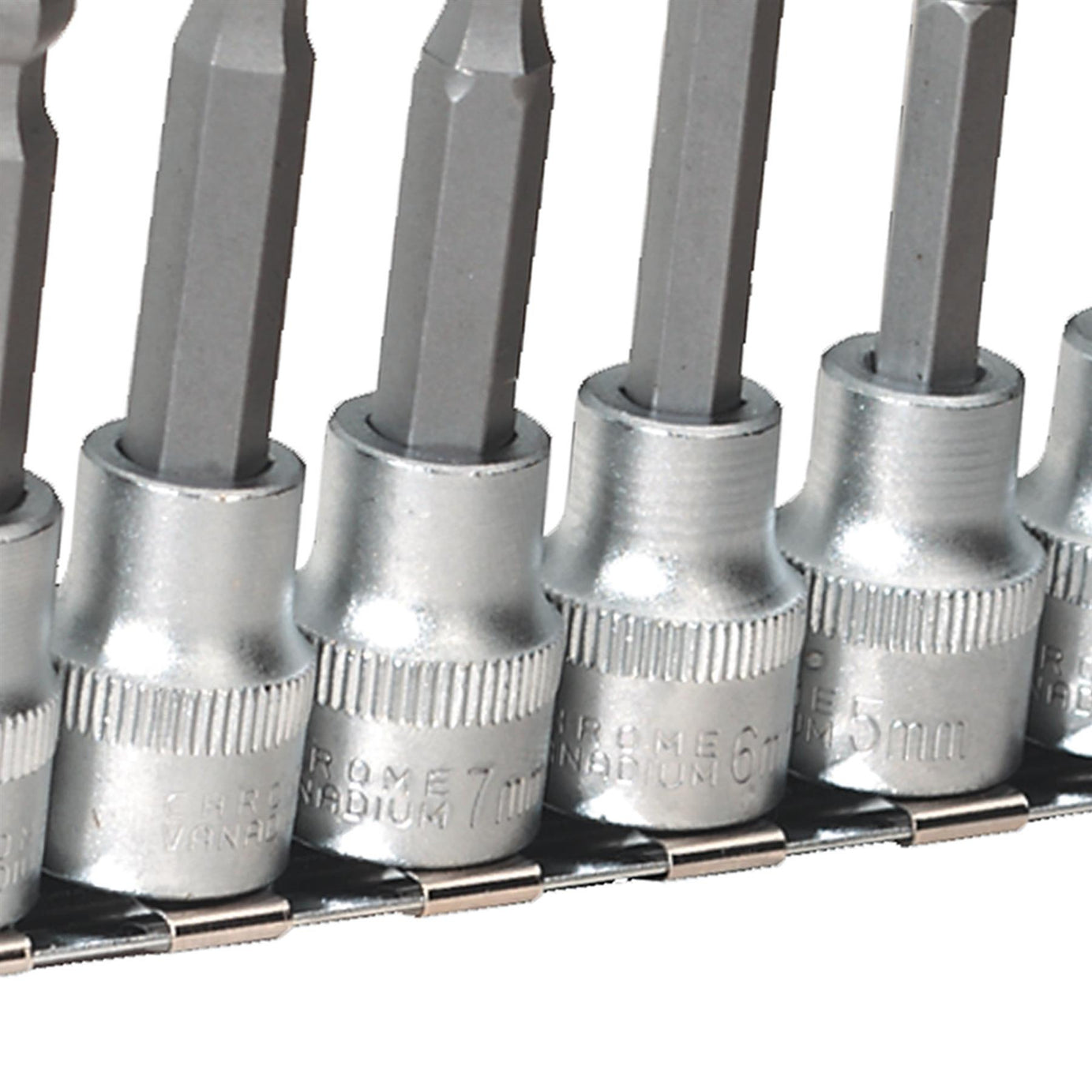 Sealey Hex Ball-End Socket Bit Set 7pc Metric 3/8"Sq Drive 62mm