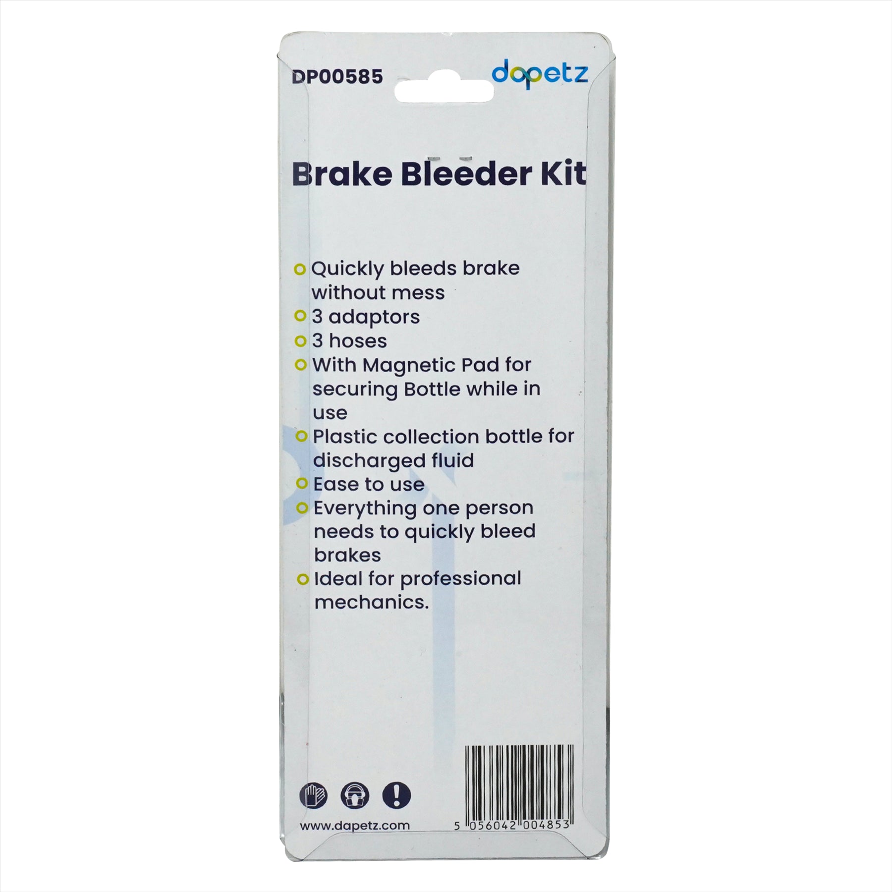 Brake Bleeder Kit Kits 3 Adaptors And Hoses Bleed Brakes Car Van Bike New
