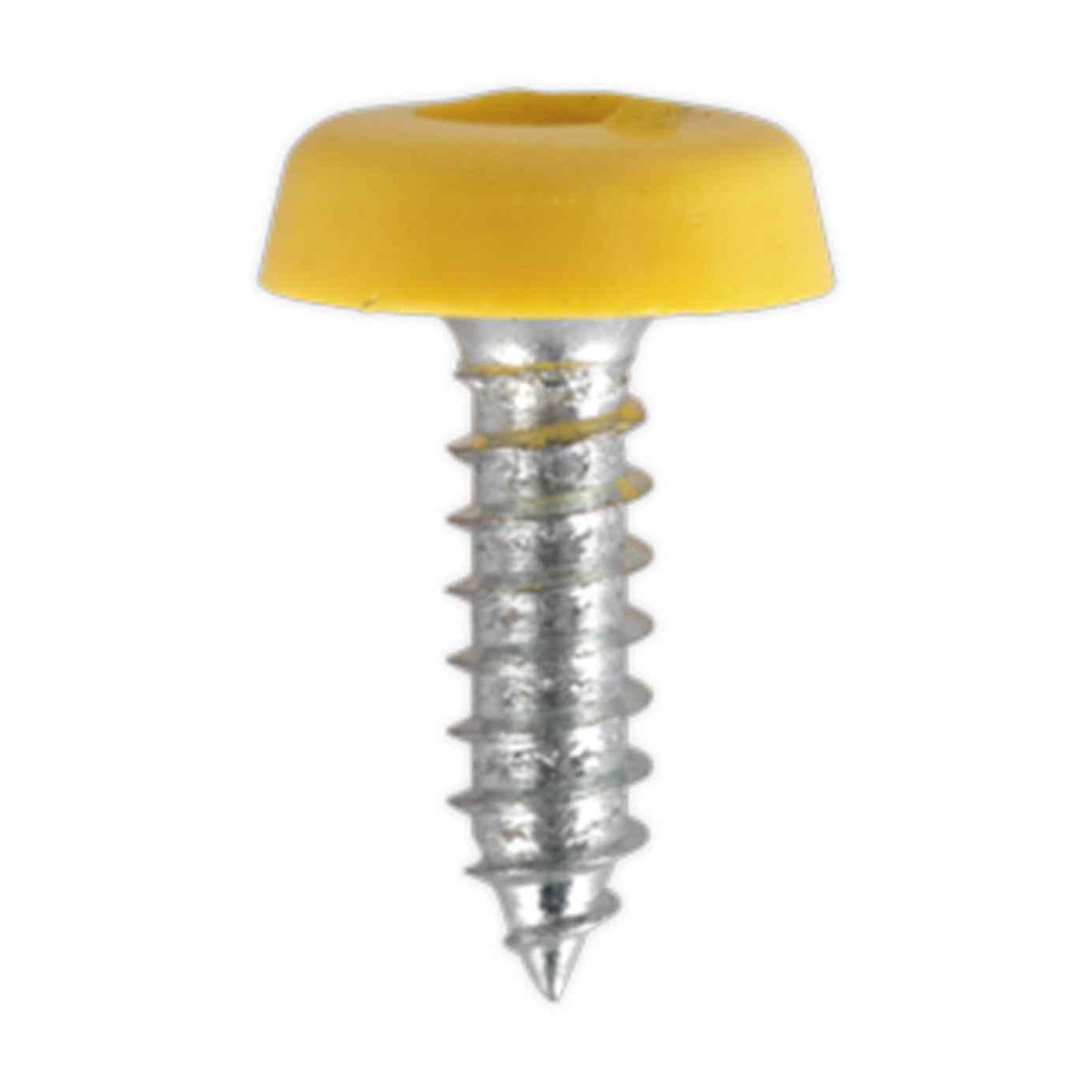 Sealey Numberplate Screw Plastic Head 4.8 x 18mm Yellow Pk of 50