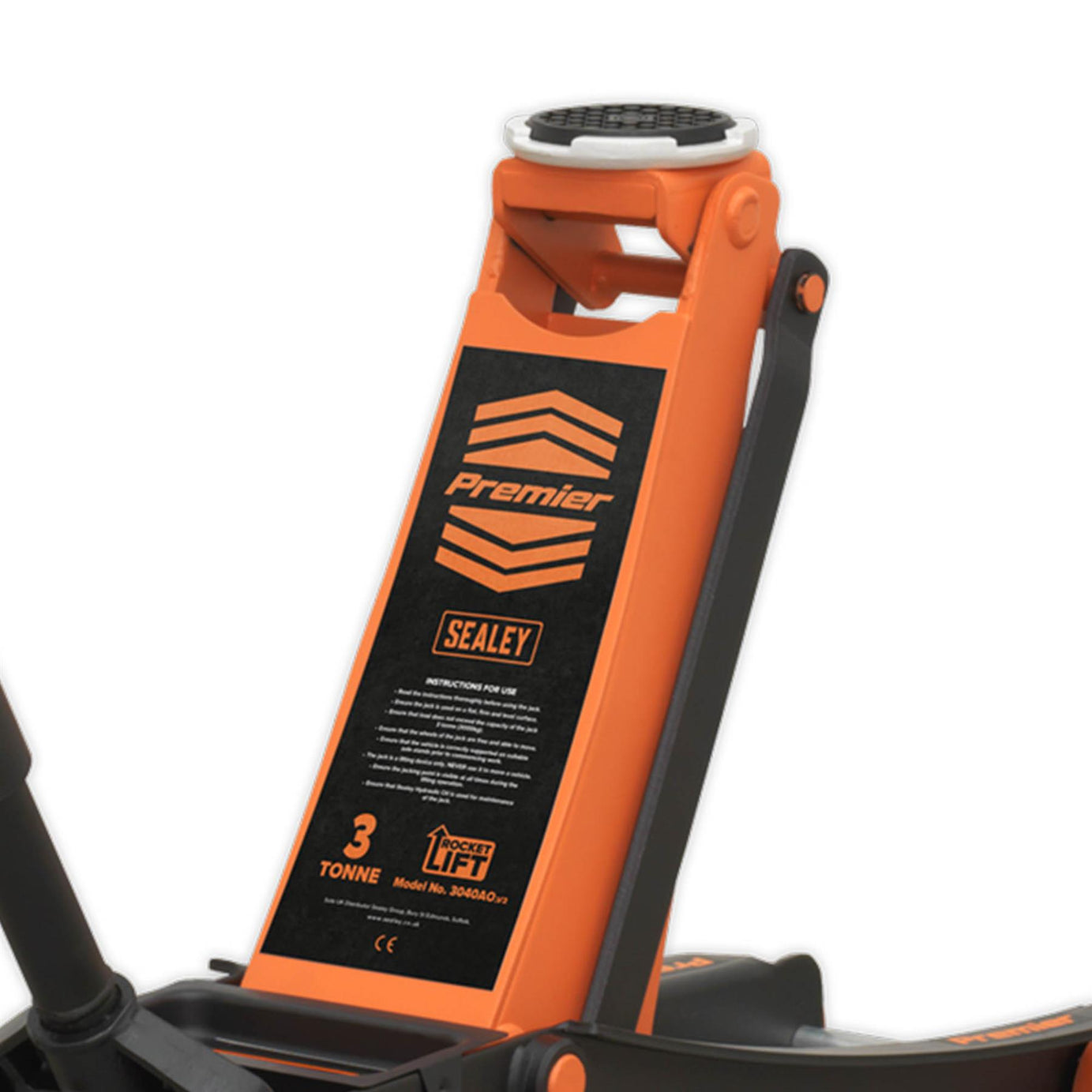 Sealey Trolley Jack 3 Tonne Rocket Lift Orange