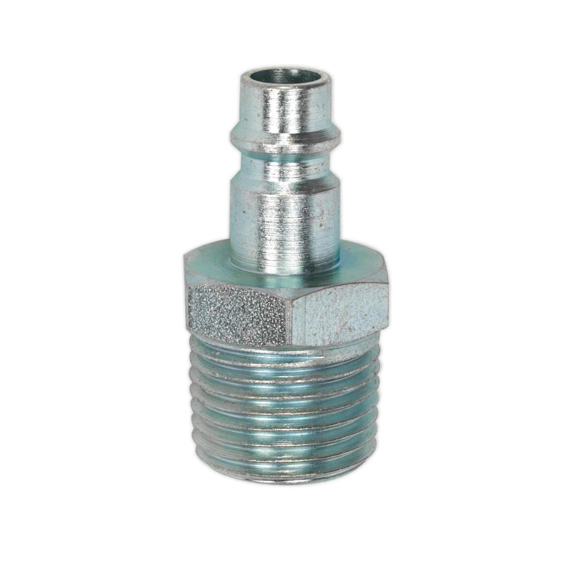 Sealey Screwed Male Adaptor Air Line Connector Quick Coupling 1/2"BSPT Pack of 2