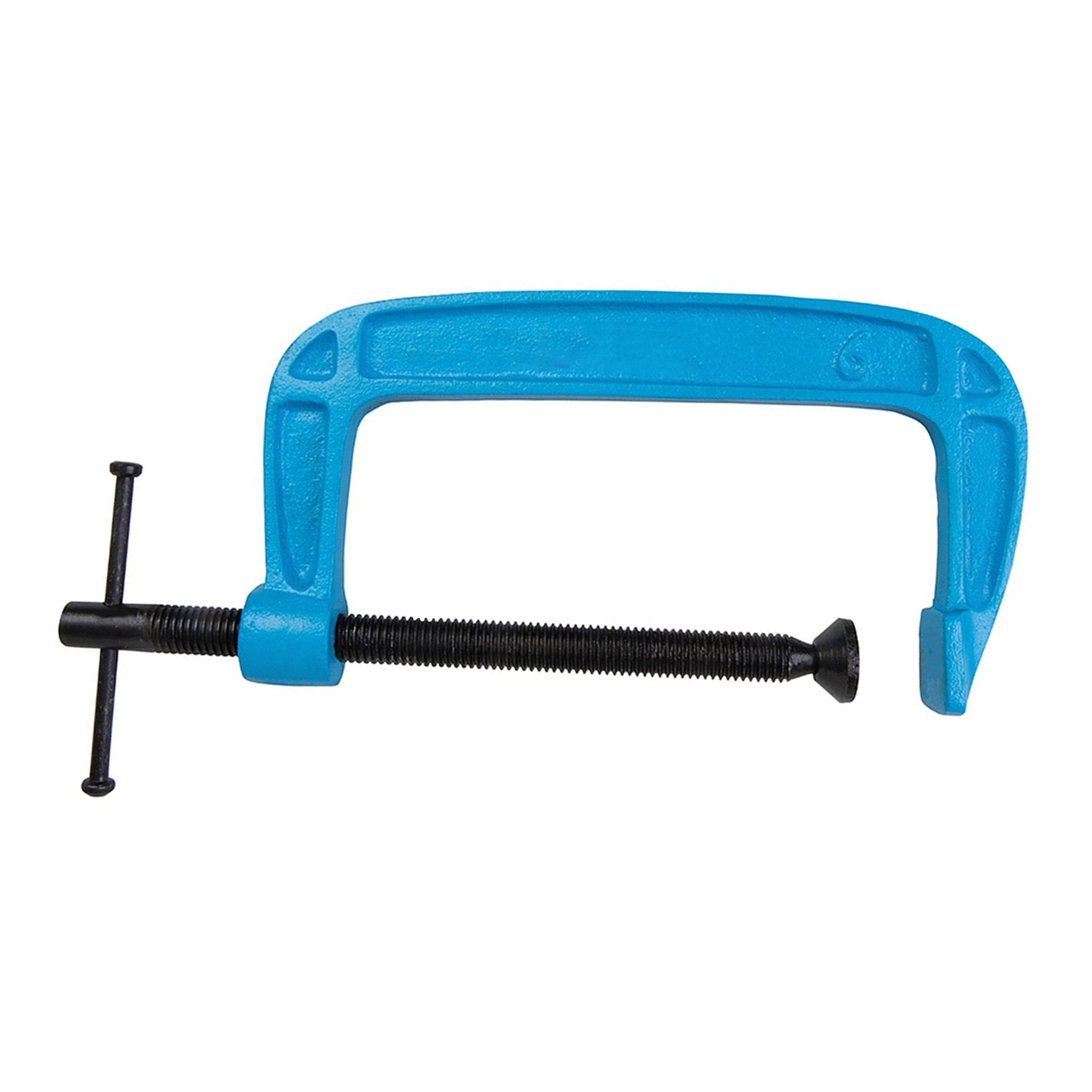 Light Duty G Clamp Cast Iron Frame With Black Phosphate Thread Coating 150mm