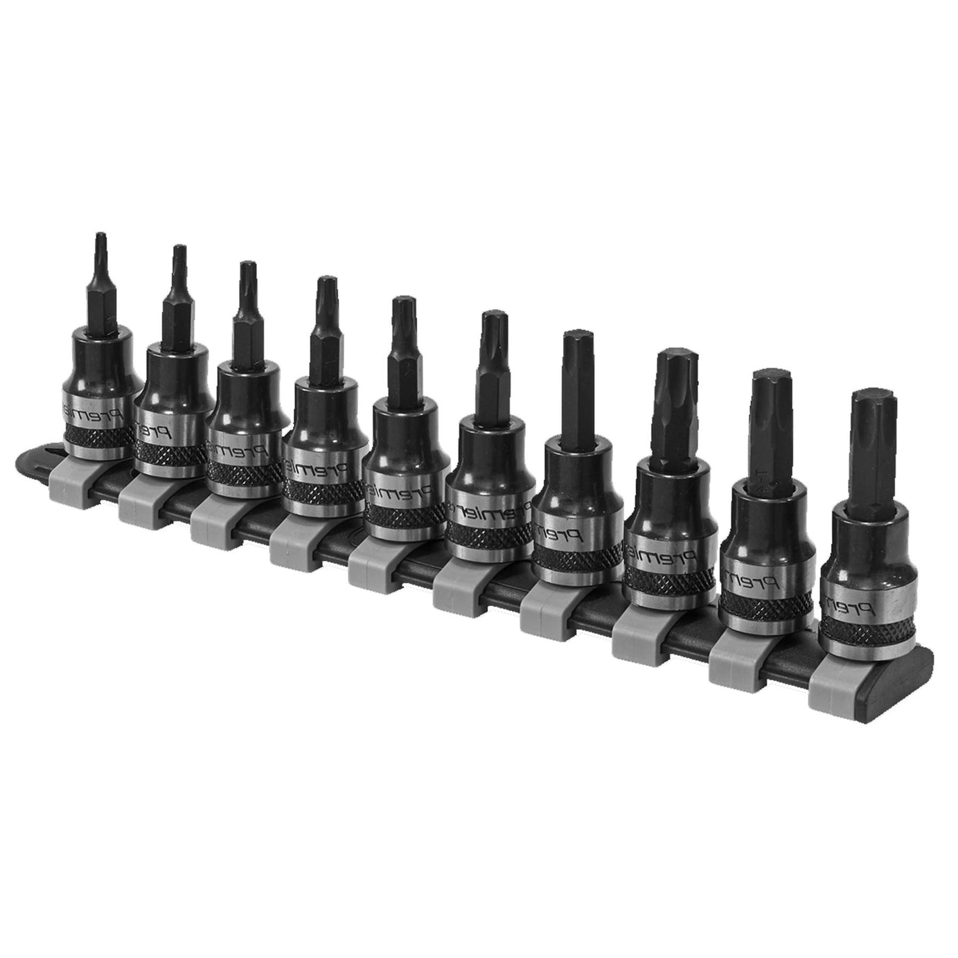 Sealey TRX-Star* Socket Bit Set 10pc 3/8"Sq Drive Black Series