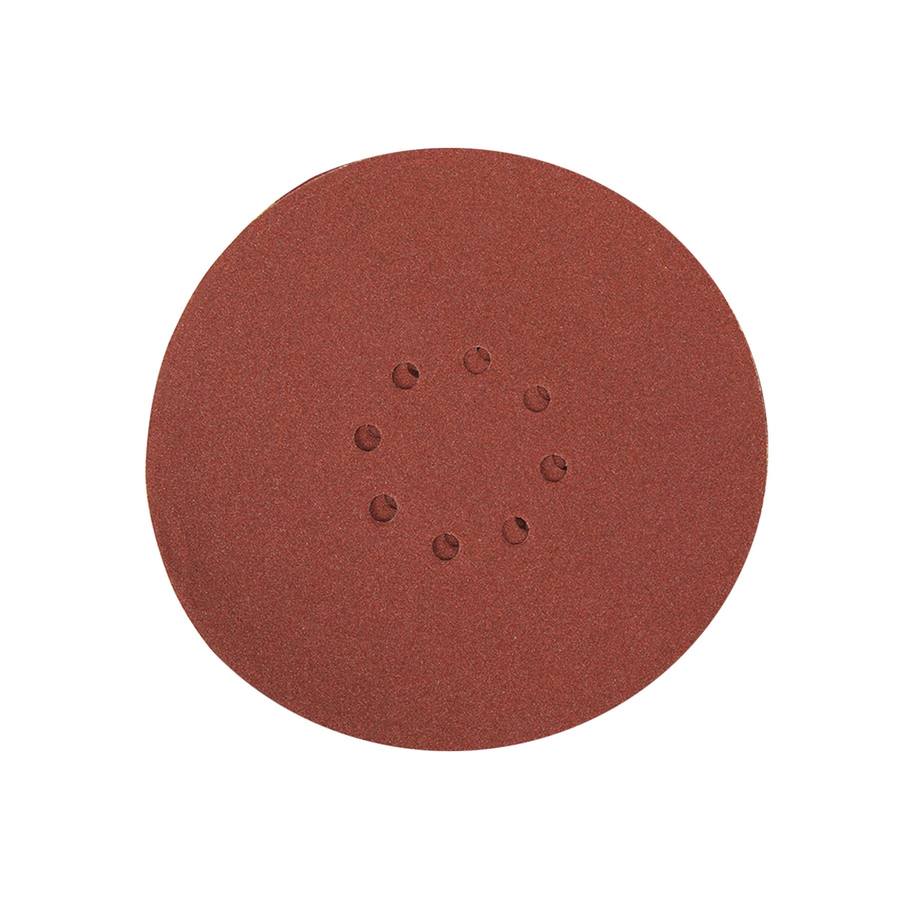 Punched Sanding Discs 225mm 10Pk Grit 60 Hook & Loop Aluminium Oxide New