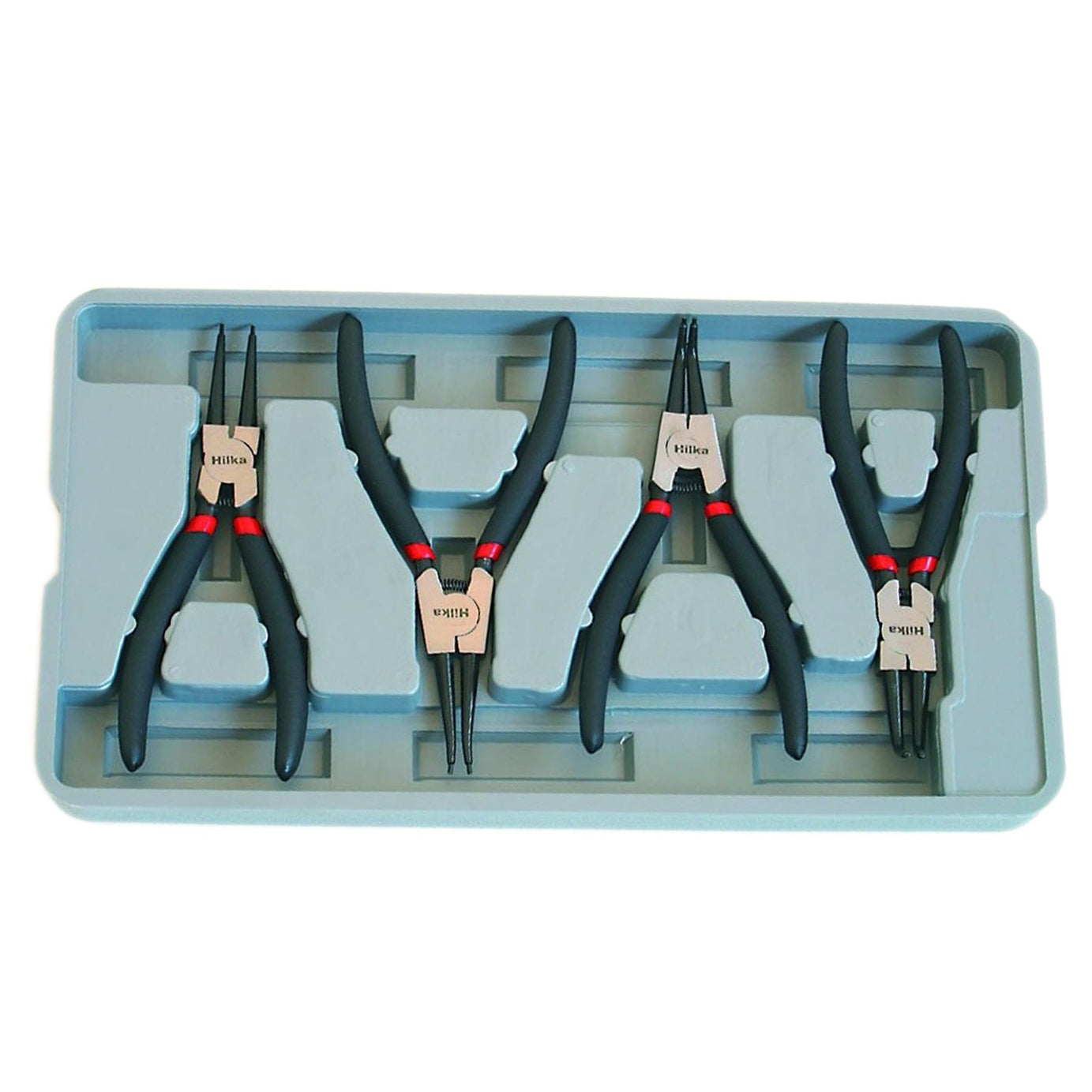 7" Circlip Pliers Set 4pc x 180mm Internal External Straight & Bent Offset