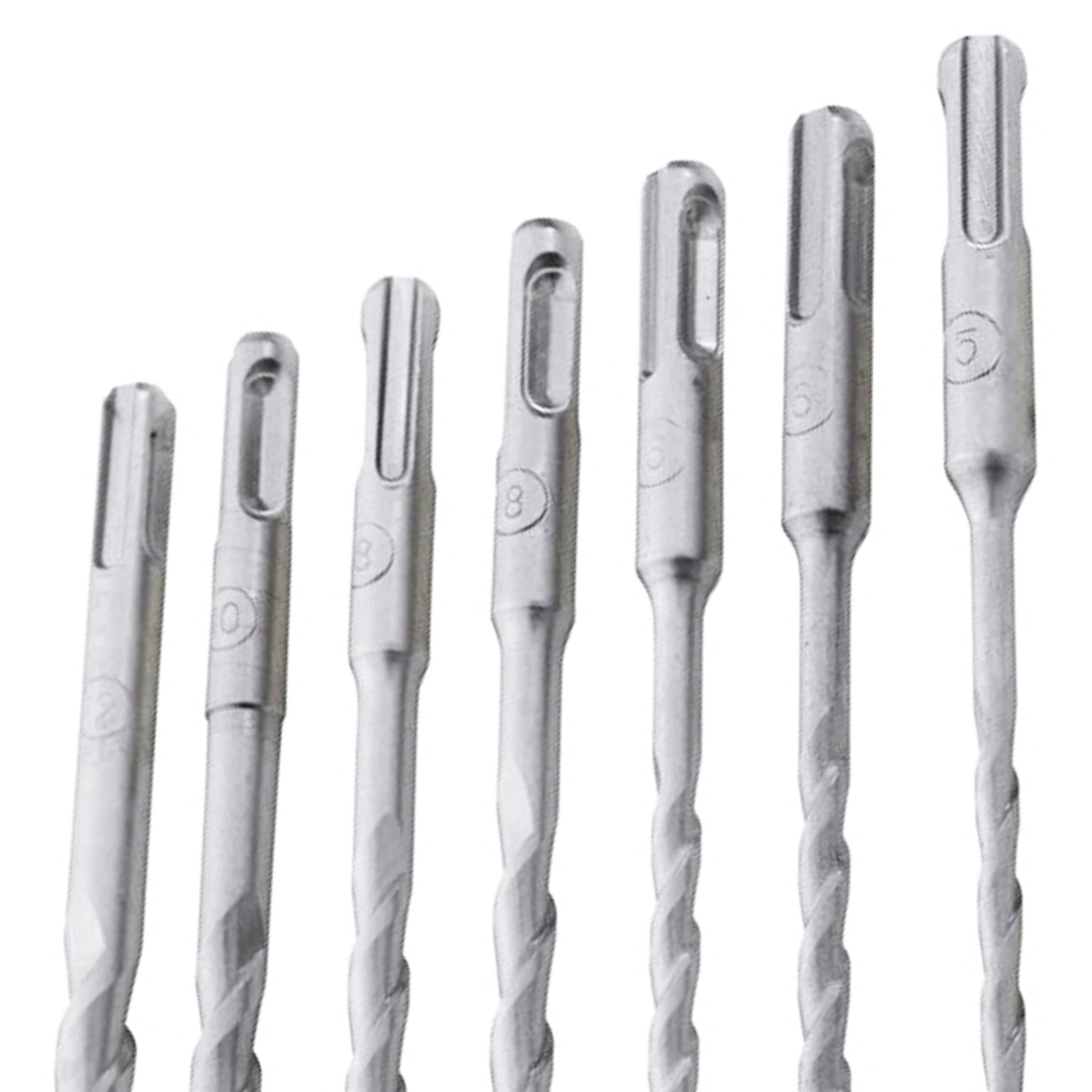 BlueSpot 7pc SDS Plus Masonry Hammer Drill Bits Set Brick Concrete 5 6 8 10 12mm