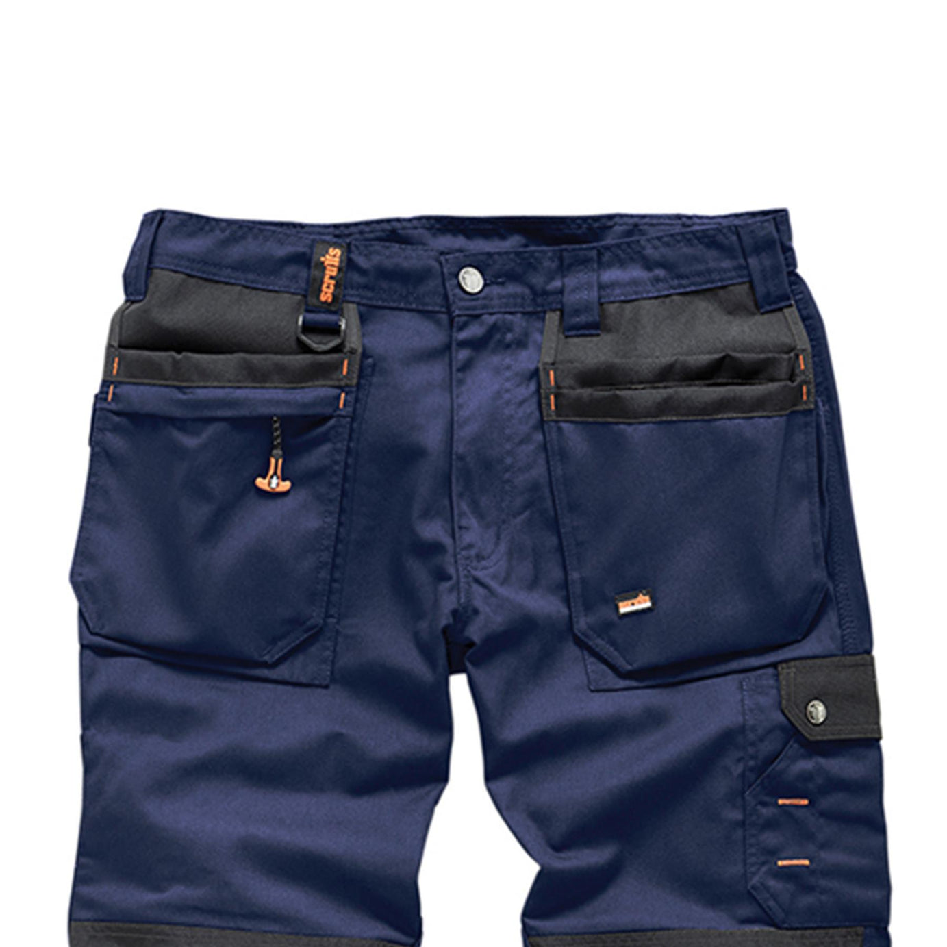 Scruffs Worker Plus Work Trousers 30R Navy Cargo Combat Hard Wearing Trouser