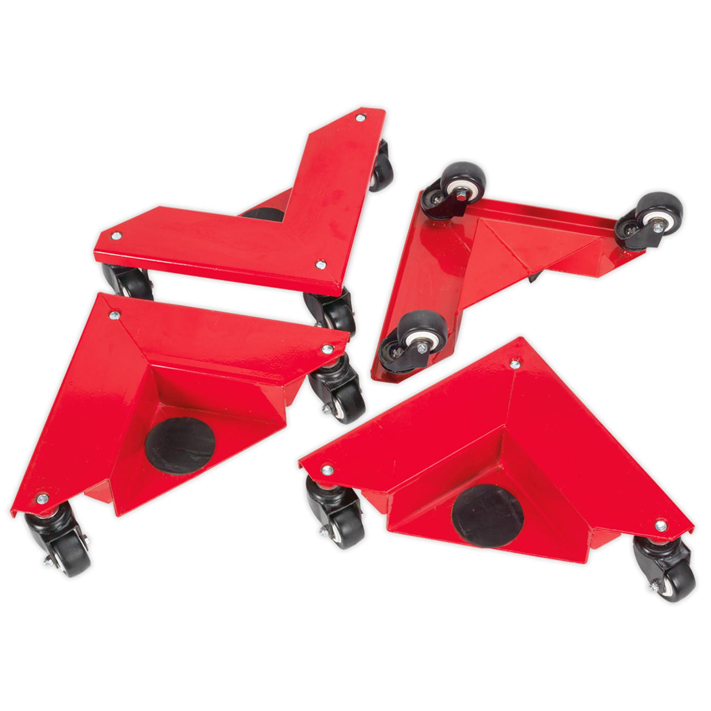 Sealey Corner Transport Dollies Set of 4 150kg Capacity -CM4