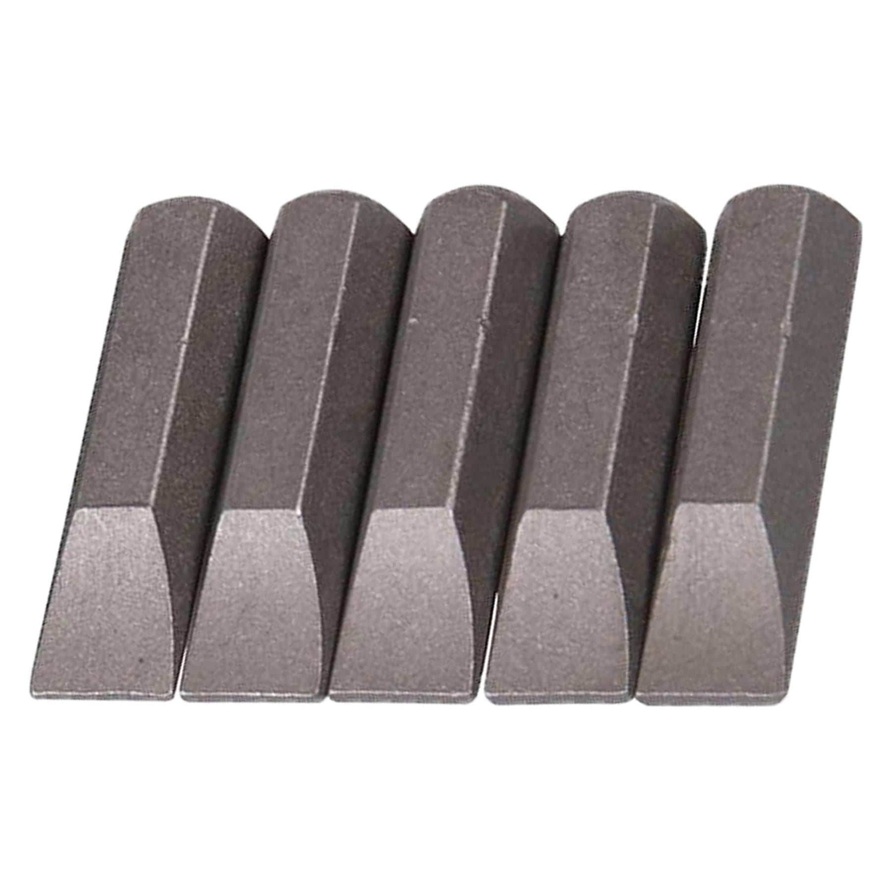 Slotted Screwdriver Bits 7mm CRV Chrome Vanadium Steel 1/4" Hex Drive 5Pcs