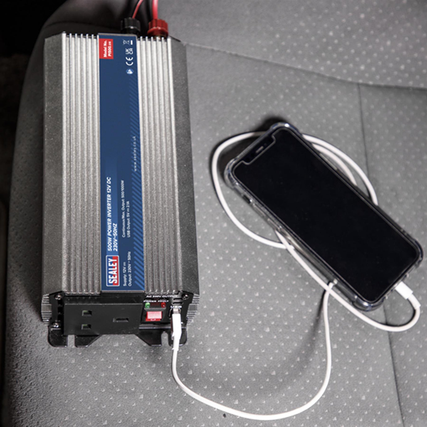 Sealey Power Inverter 500W 12V DC - 230V 50Hz