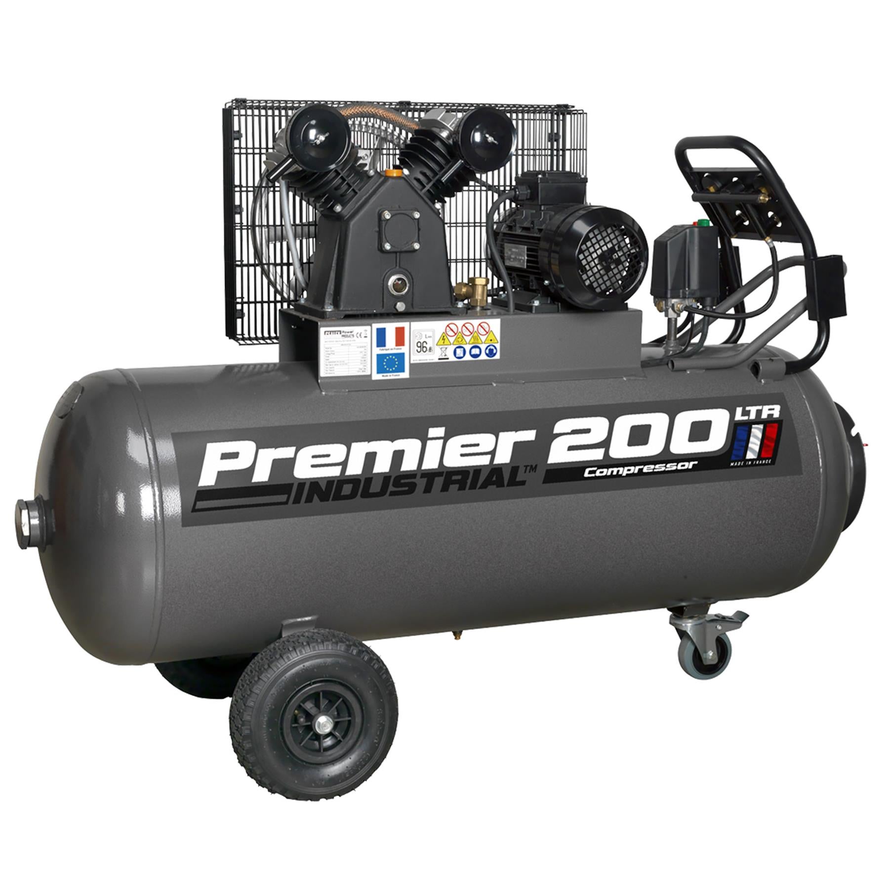 Sealey Compressor 200L Belt Drive 3hp 415V 3ph