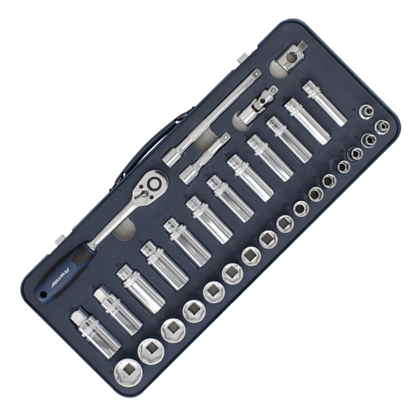 Sealey Socket Set 34pc Professional Lock-On Socket Set 3/8"Sq Drive 6pt Metric