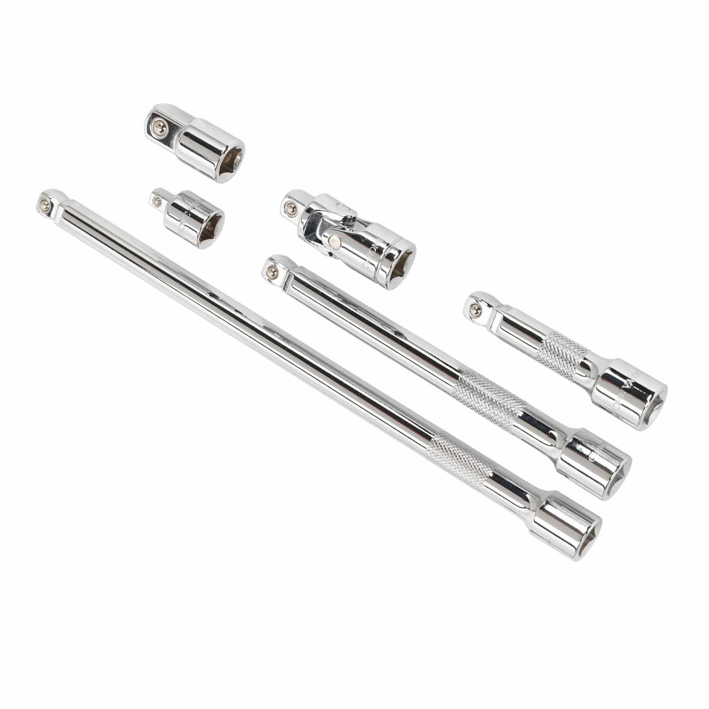 Sealey Wobble/Rigid Extension Bar, Adaptor & UJ Set 6pc 3/8"Sq Dr