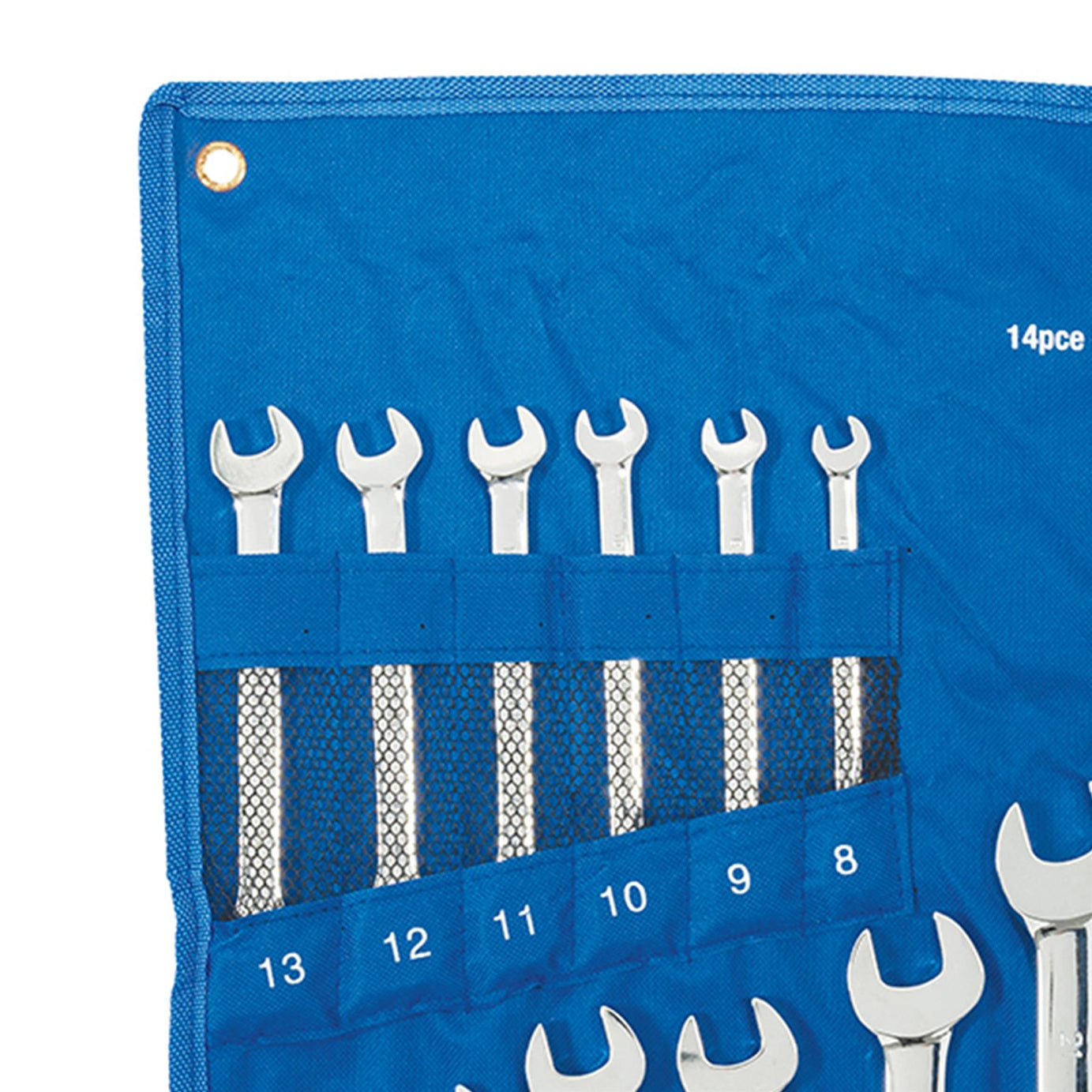 14Pce Fixed Head Ratchet Spanner Set 8mm - 24mm Polished 40Cr Alloy Steel
