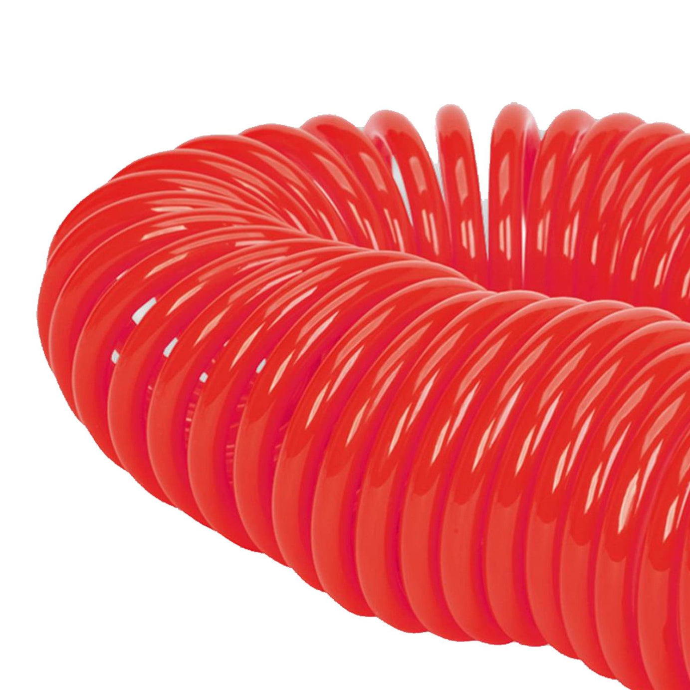 Sealey PU 10m x Ø6mm Coiled Air Hose Polyurethane Recoil with 1/4"BSP Unions