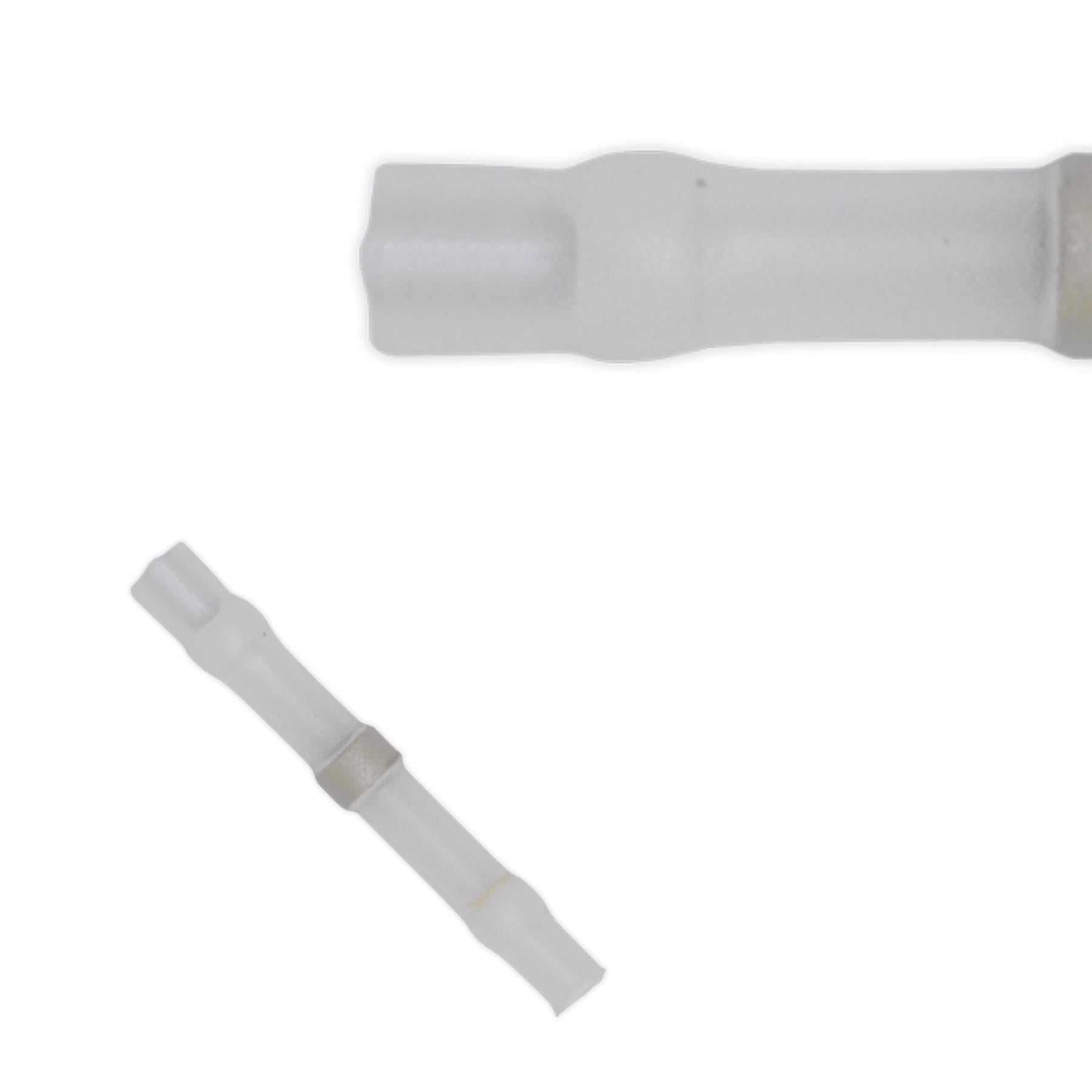 Sealey Heat Shrink Butt Connector 24-22 AWG White Pack of 25