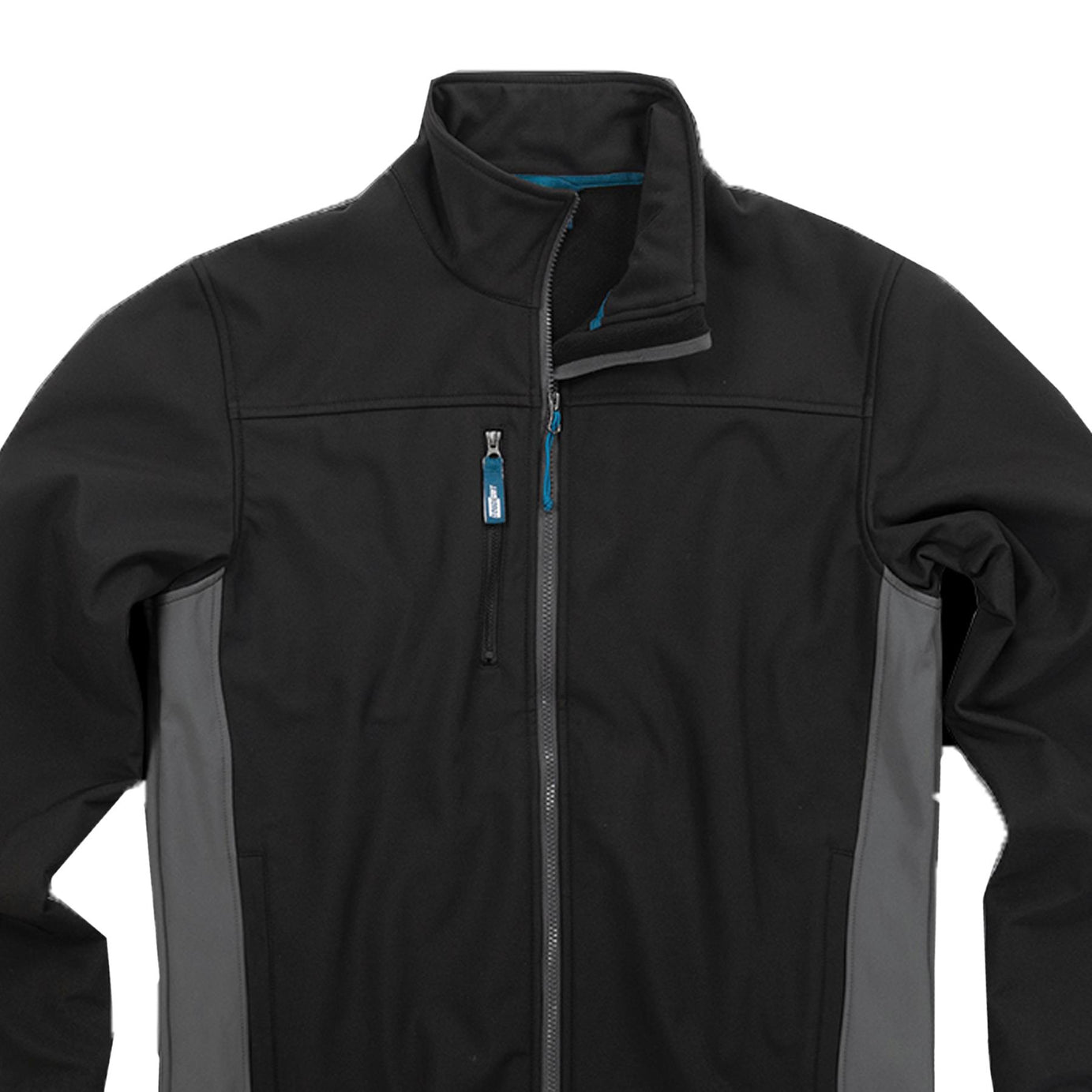 Tough Grit 2-tone Softshell Trade Tech Windproof Jacket Black/Charcoal M