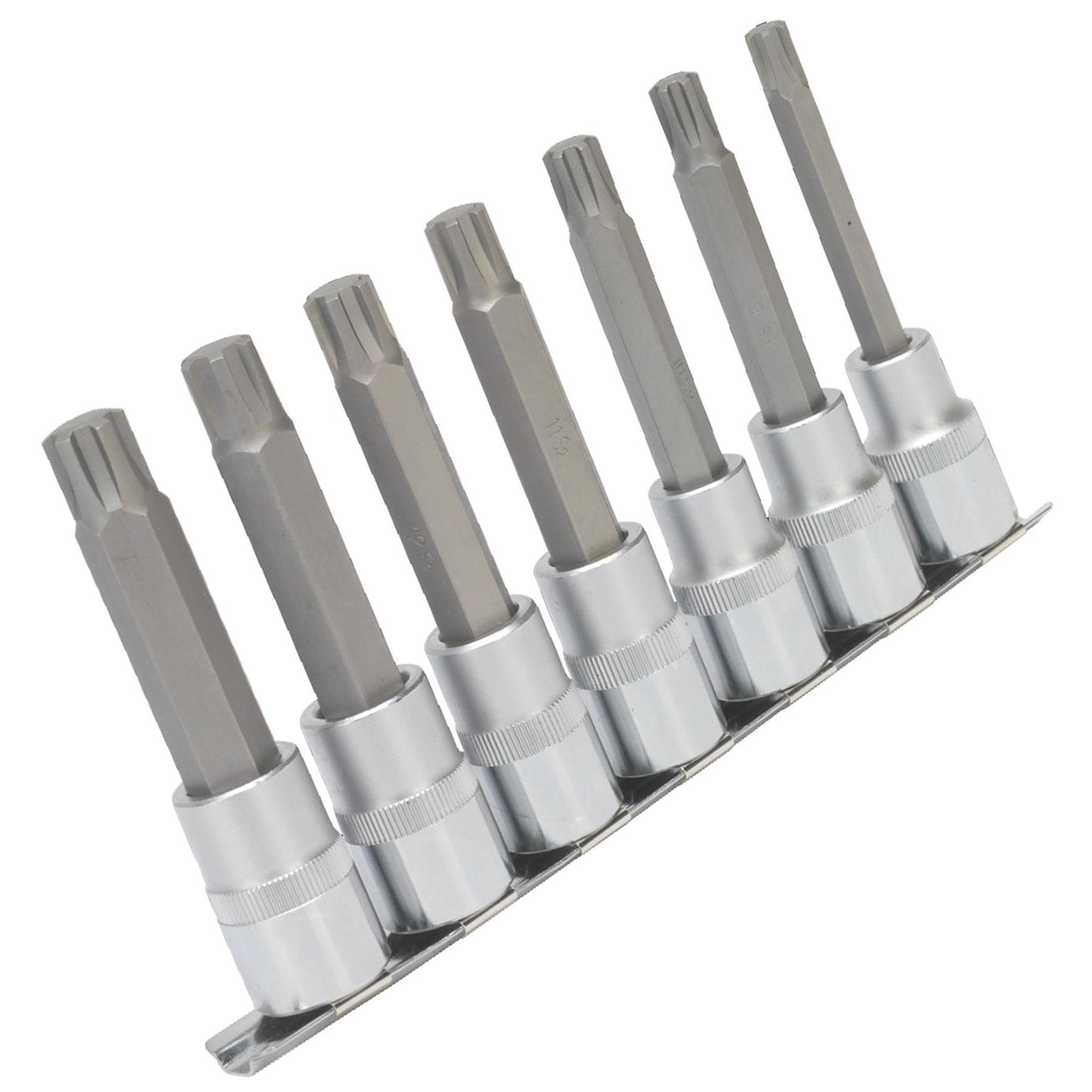 Sealey Ribe Socket Bit Set 7pc 1/2"Sq Drive 100mm