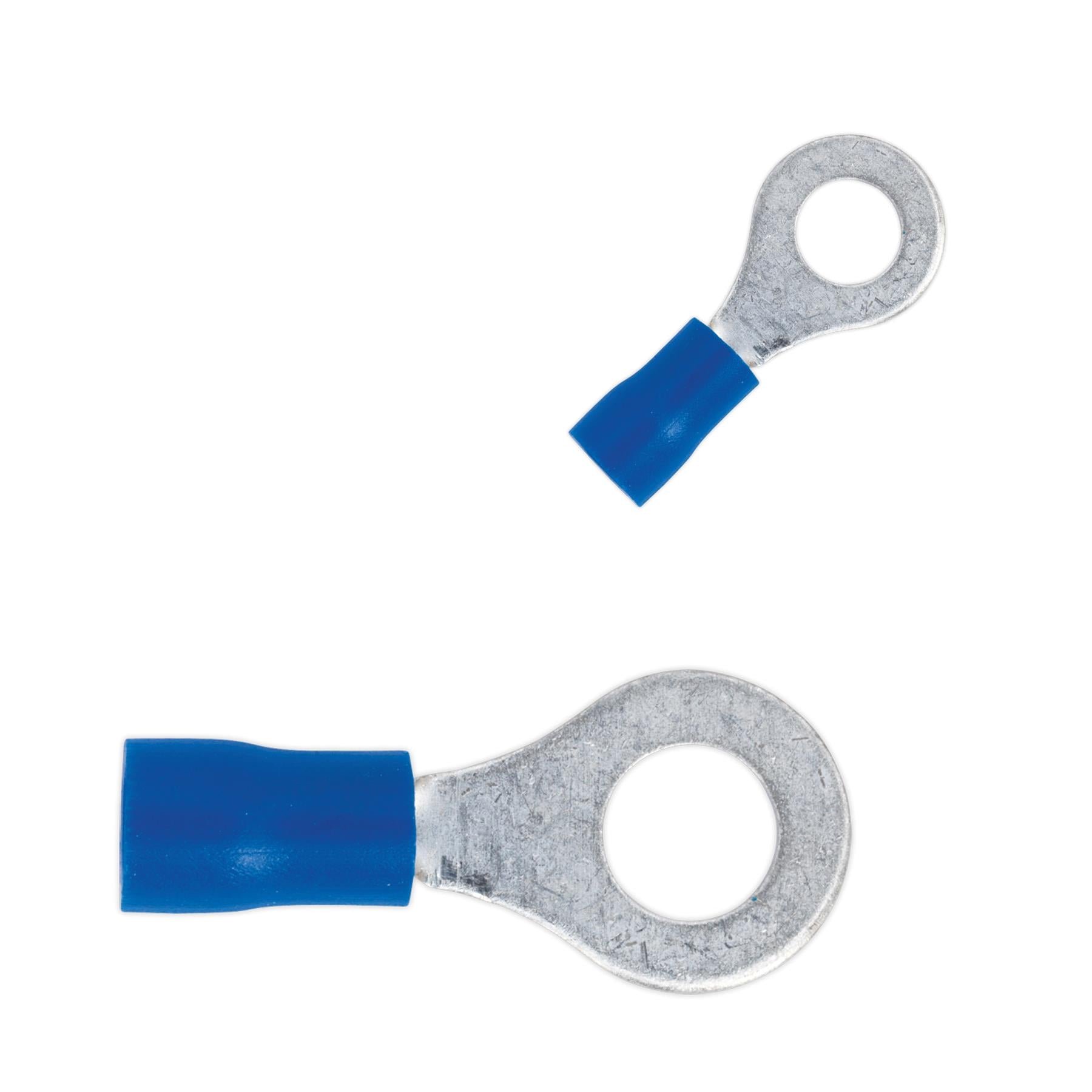 Sealey Easy-Entry Ring Terminal Ø6.4mm (1/4") Blue Pack of 100