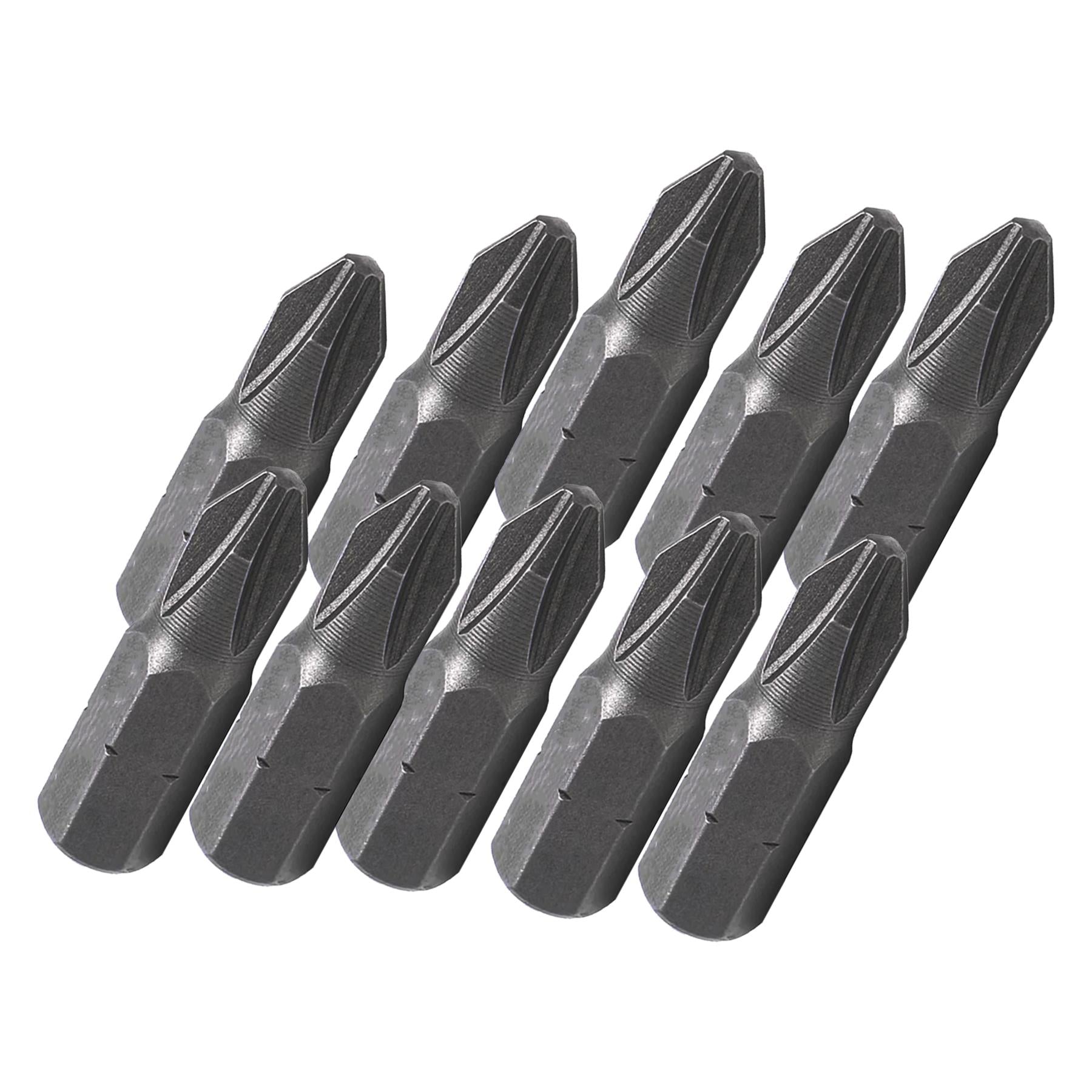 PH2 Phillips Screwdriver Bits CRV Chrome Vanadium Steel 1/4" Hex Drive 10Pcs