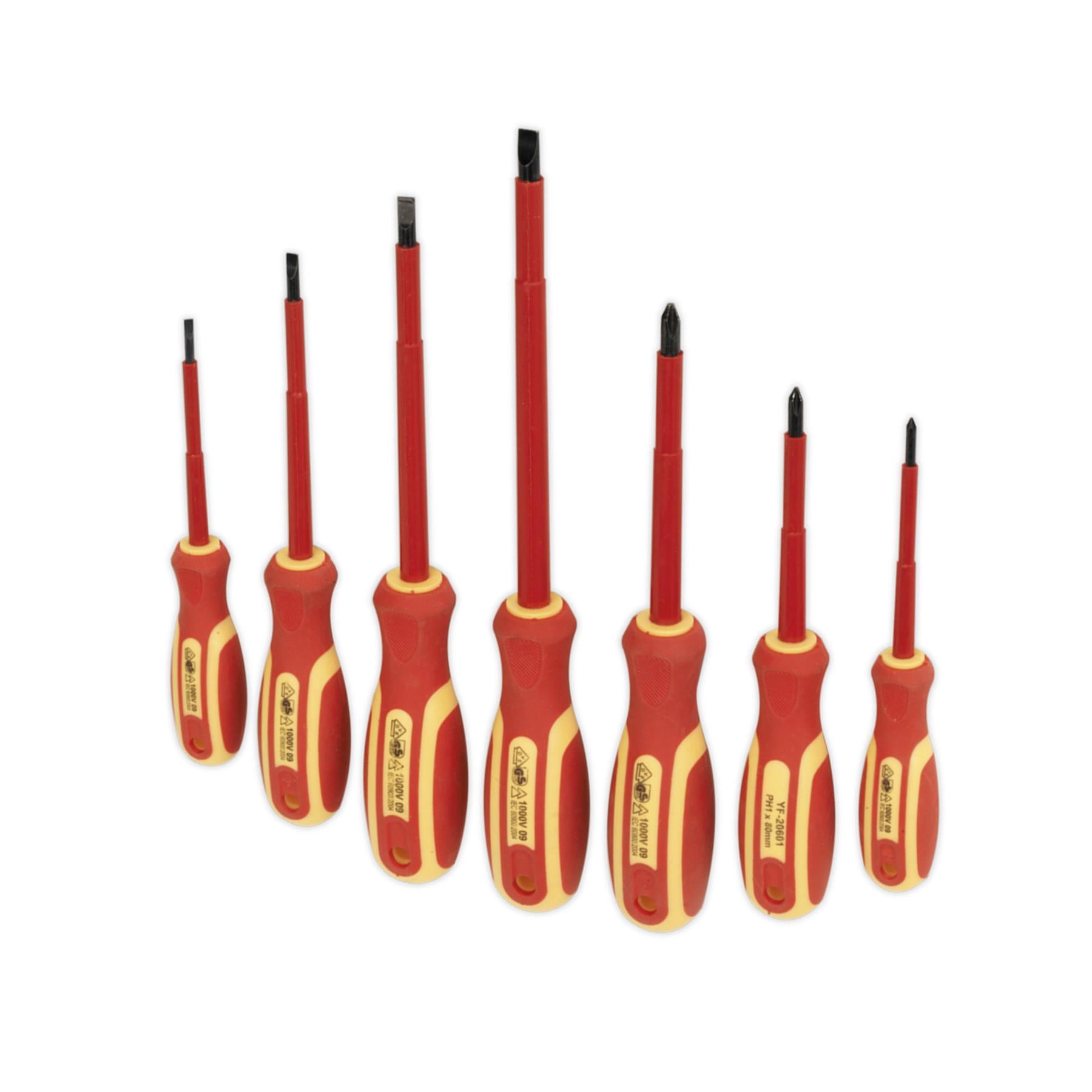 Sealey Screwdriver Set 7pc Electrician's VDE Approved